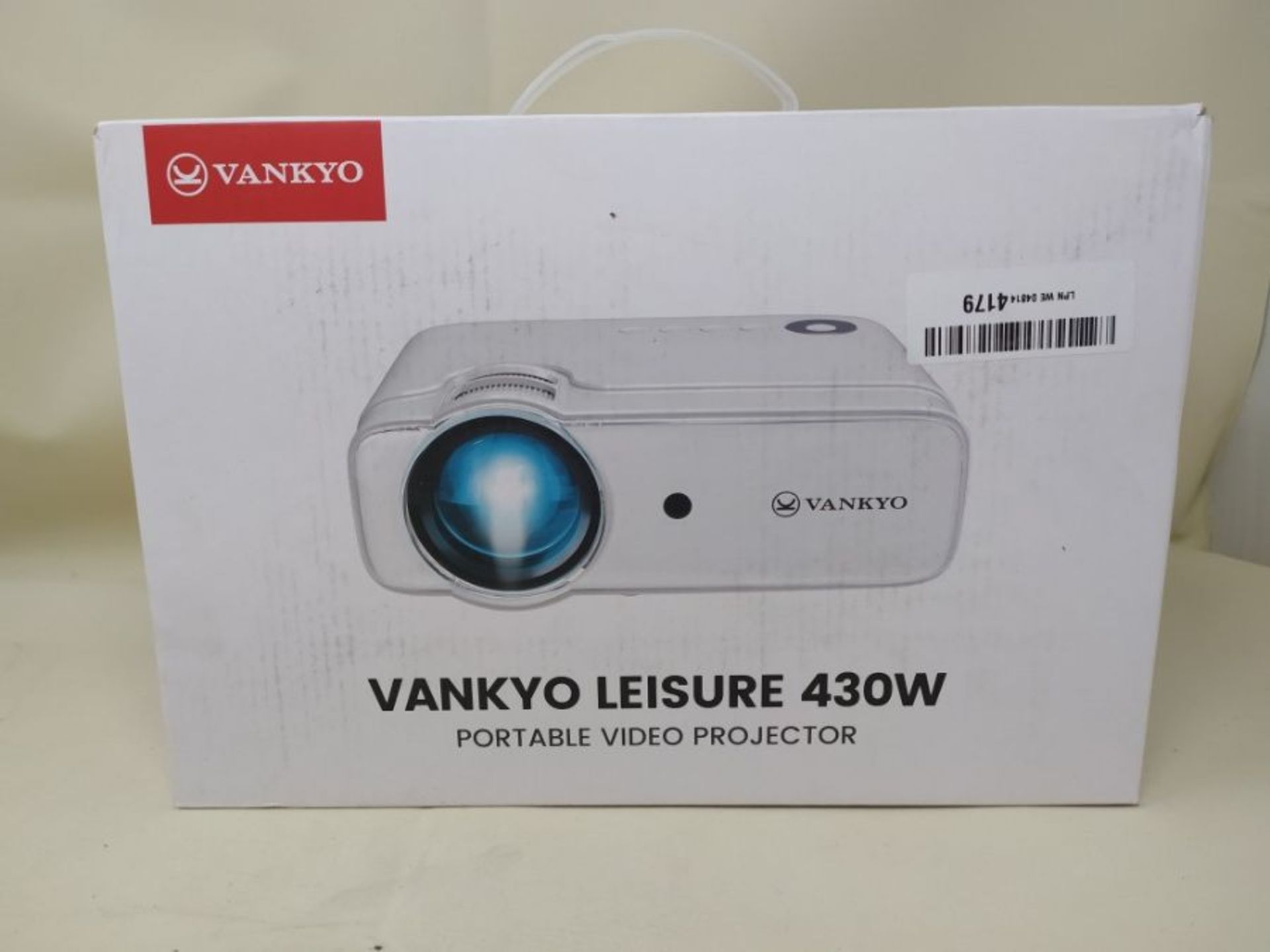 RRP £89.00 VANKYO L430W WiFi Mini Projector w/ 100 Inch Projector Screen, 6500 Lumens Portable Mo