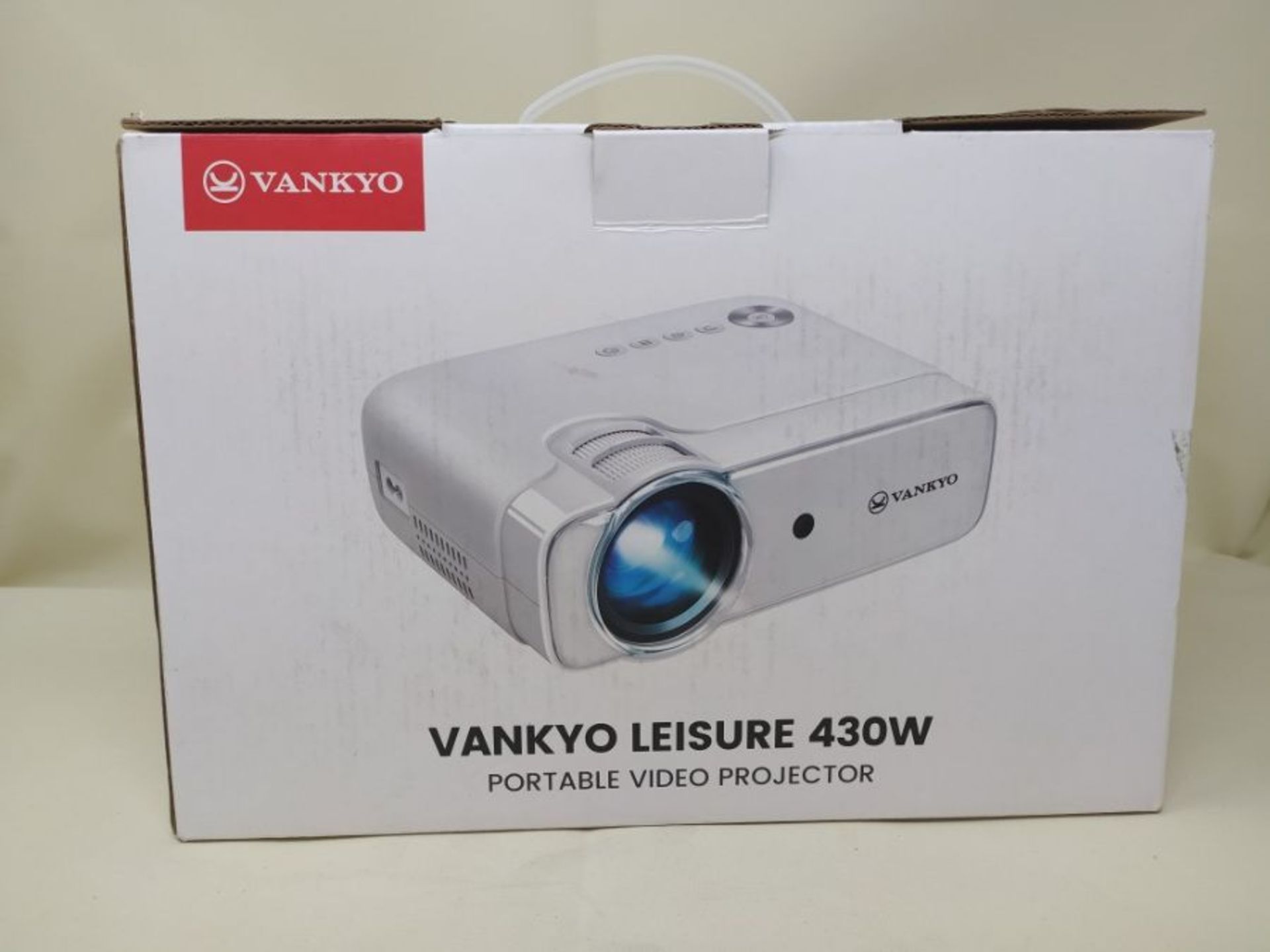 RRP £80.00 VANKYO L430W WiFi Mini Projector w/ 100 Inch Projector Screen, 6500 Lumens Portable Mo