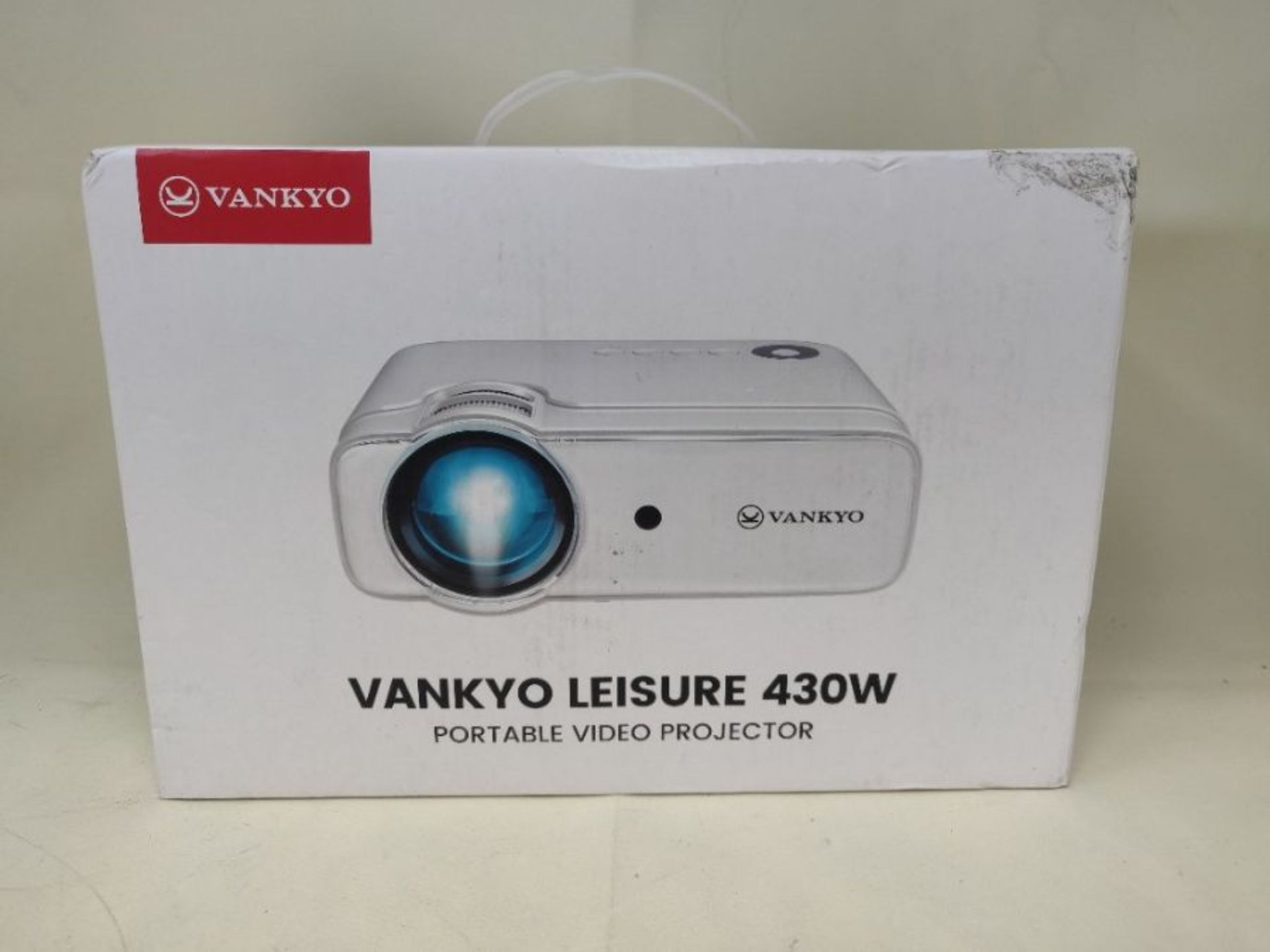 RRP £80.00 VANKYO L430W WiFi Mini Projector w/ 100 Inch Projector Screen, 6500 Lumens Portable Mo