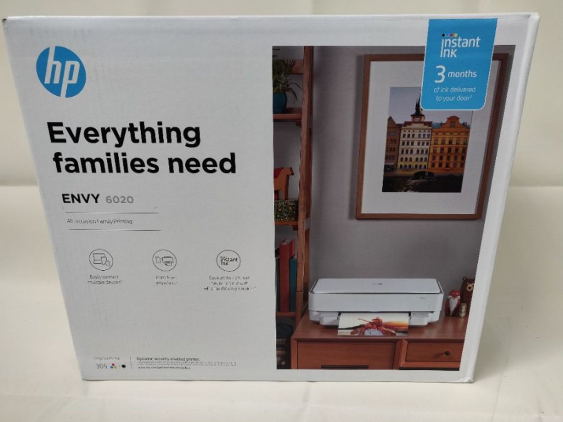 RRP £107.00 HP ENVY 6020 All-in-One Printer with Wireless Printing, Instant Ink with 3 Months Tria - Image 2 of 3