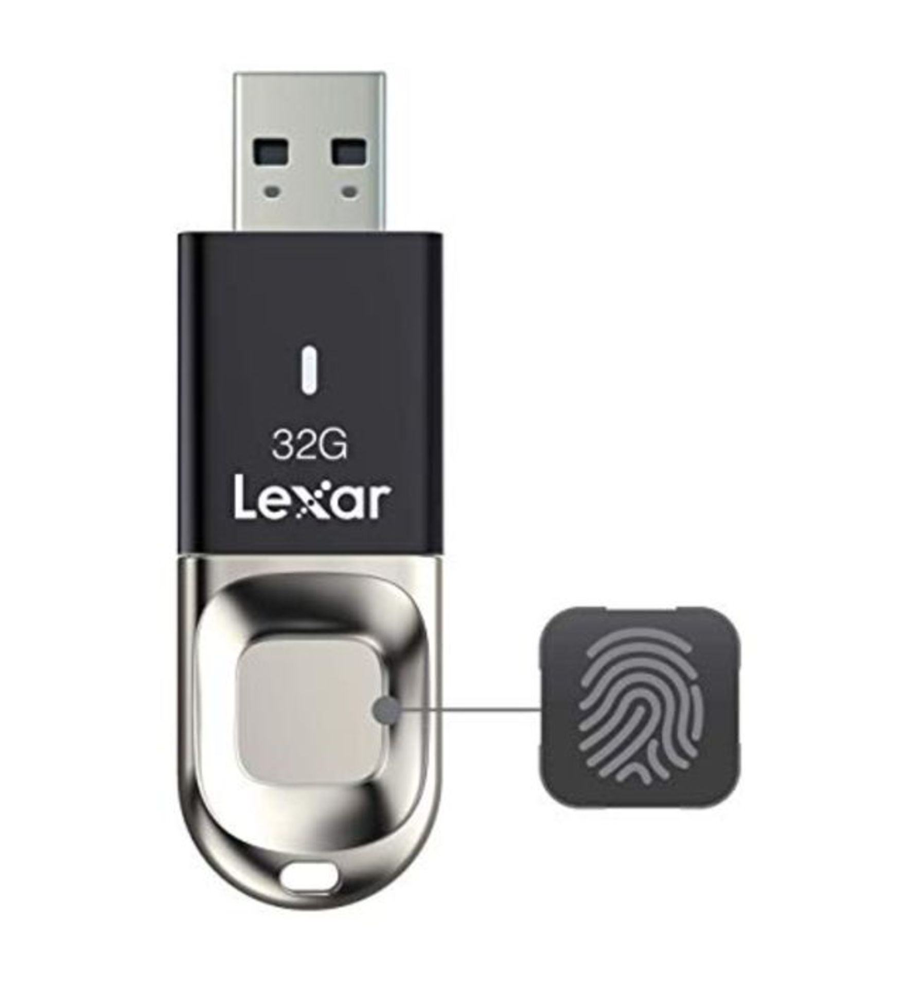 Lexar JumpDrive Fingerprint F35 32GB USB 3.0 Flash Drive