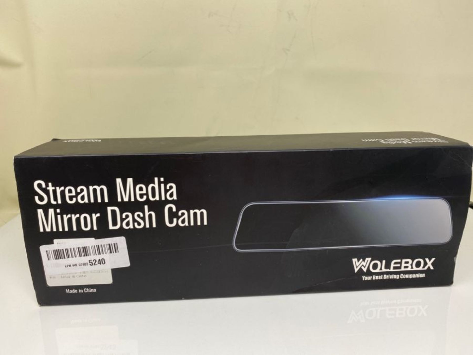RRP £93.00 WOLFBOX 12" Mirror Dash Cam, Dual FHD 1080P Dash Cam Front and Rear Camera with Touch - Image 2 of 3
