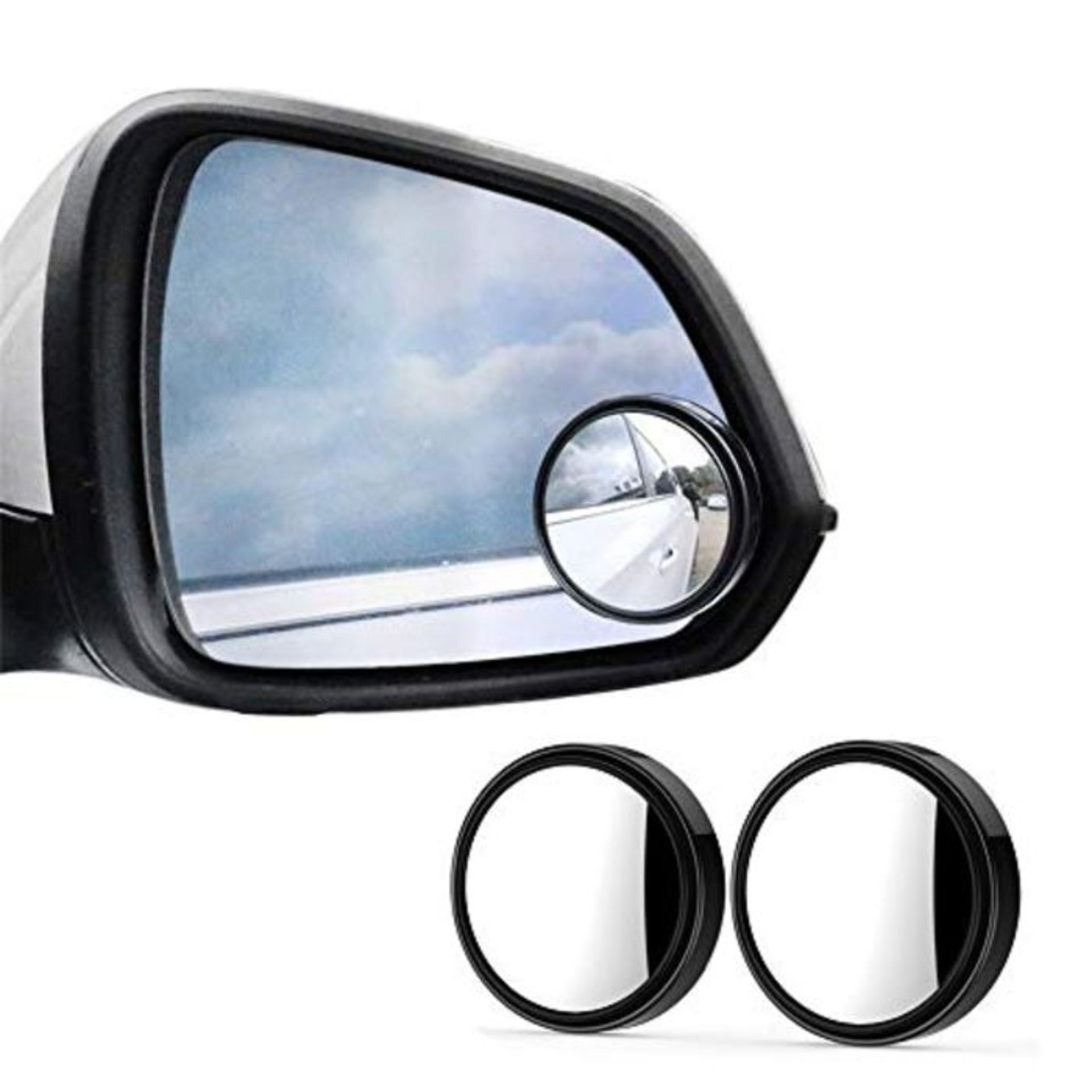 Blind Spot Mirrors, 360°Rotatable Sway Adjustable Waterproof Convex Rear View Mirror