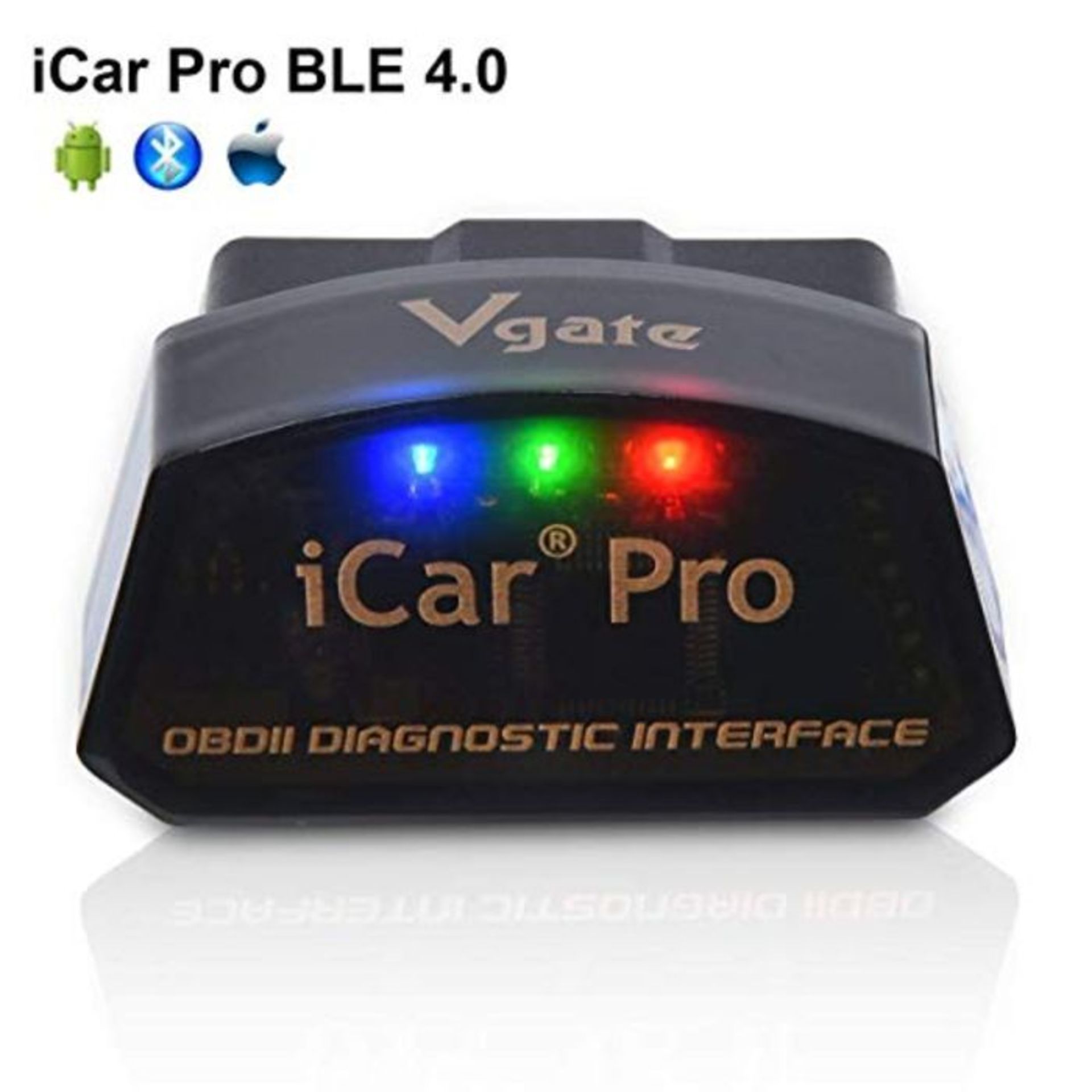 Vgate iCar Pro BLE 4.0 OBD2 Diagnostic Tool Fault Code Reader OBDII Compatible Car Ada - Image 3 of 4