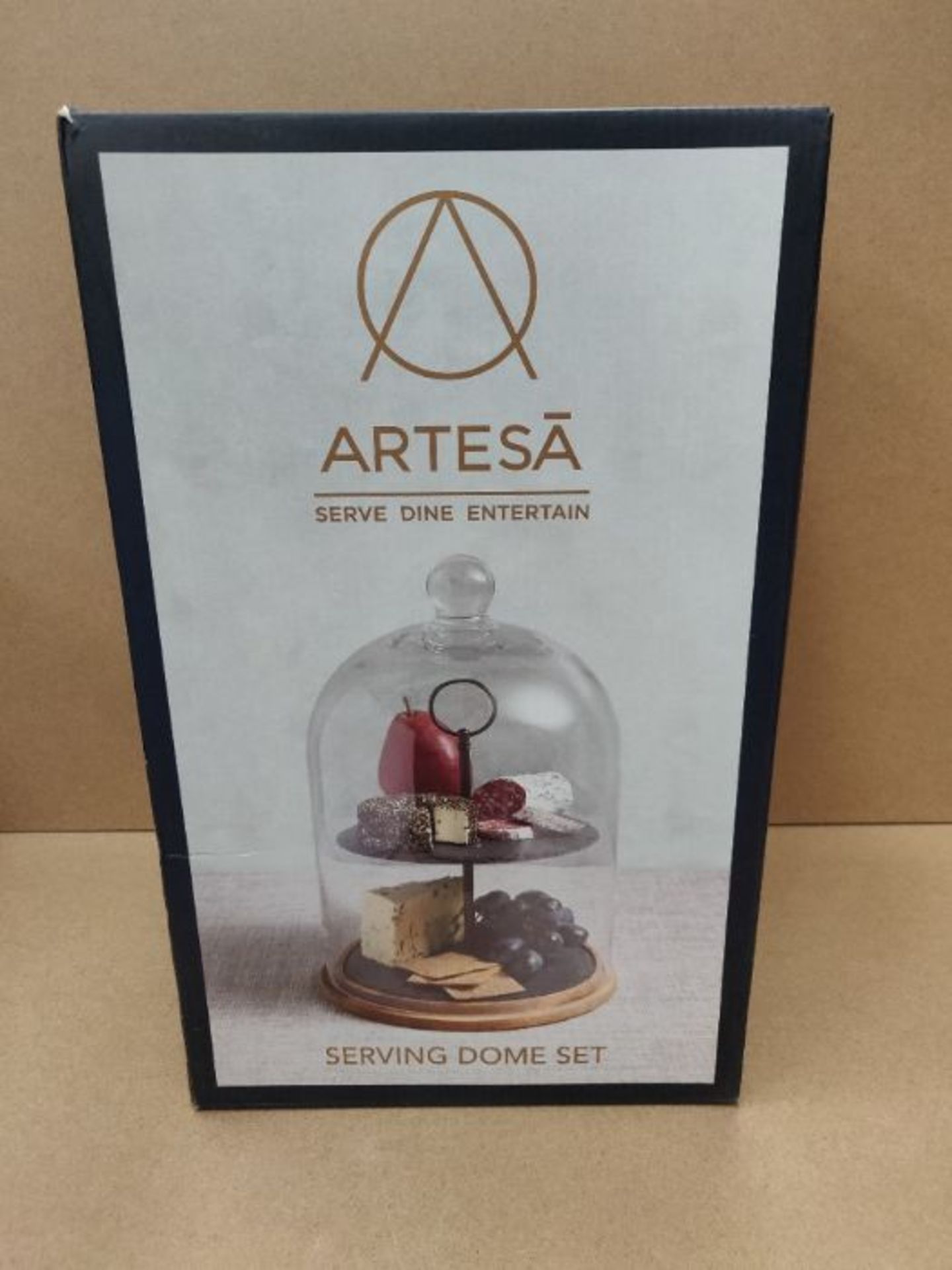 [INCOMPLETE] [CRACKED] Artesa 2-Tier Serving Stand/Cake Dome, 22 x 31 cm - Image 2 of 3
