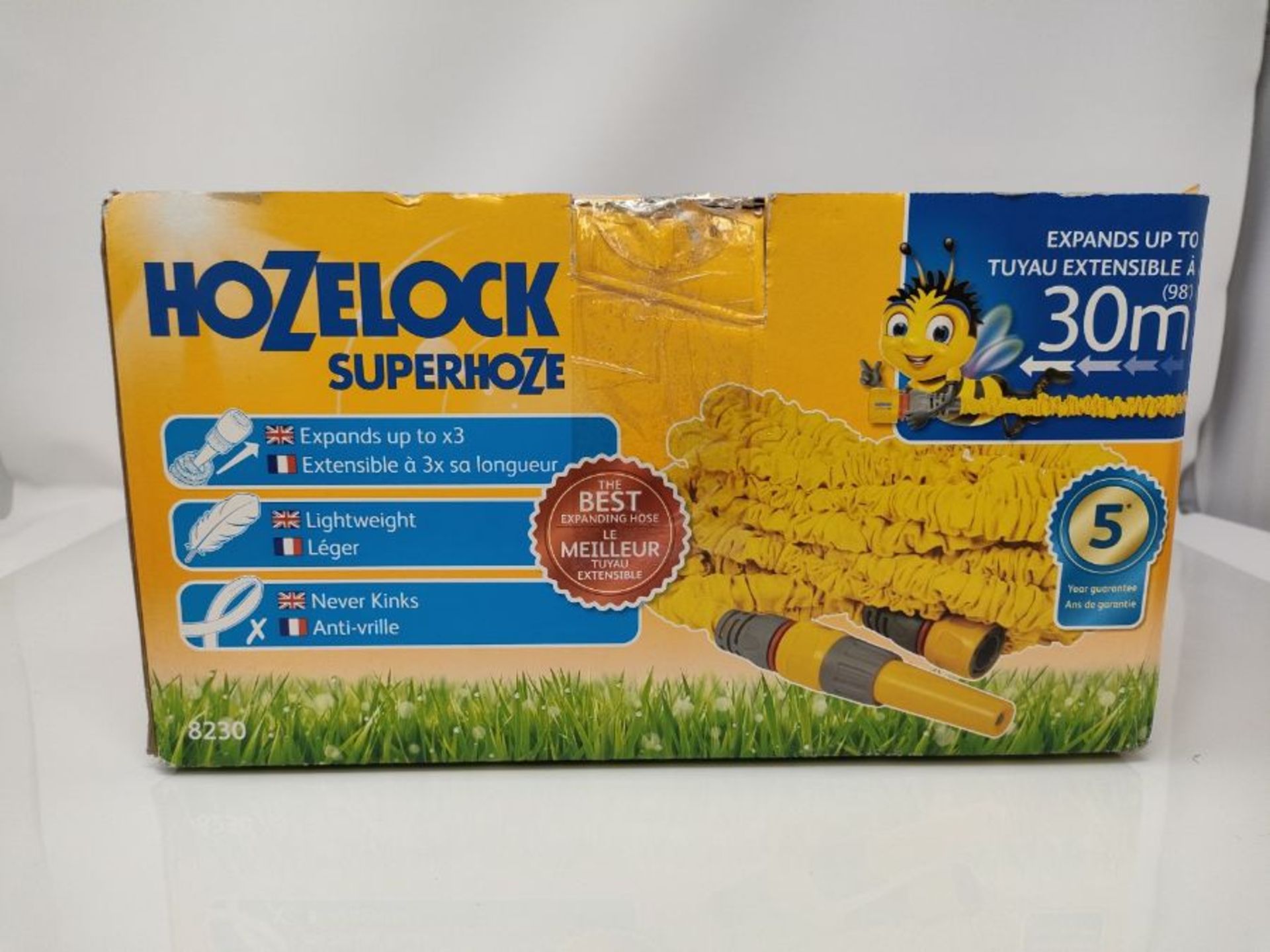 Hozelock 8230 8000 30m Superhoze Hosepipe, Yellow & Grey - Image 2 of 3