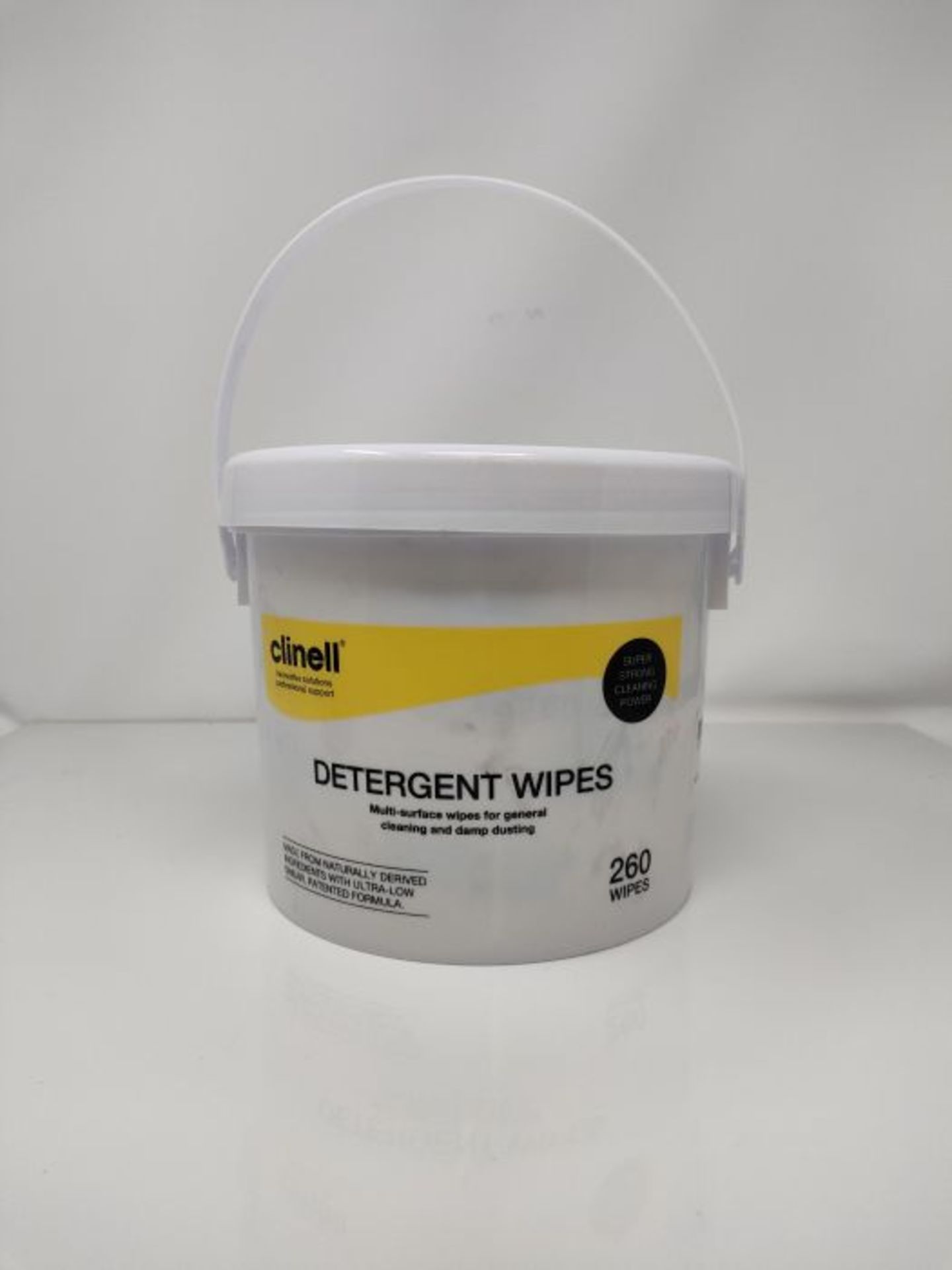 Clinell Detergent Wipes - Alcohol and Disinfectant Free - Bucket of 260 Wipes - Image 2 of 3