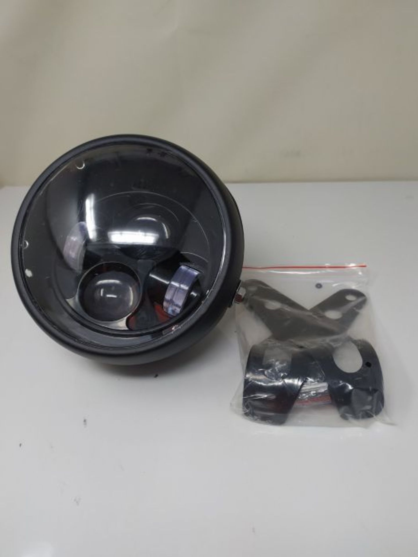 5-3/4 5.75inch Motorcycle Headlight Assembly+ Headlamp housing +Set Of Brackets Univer - Image 2 of 2