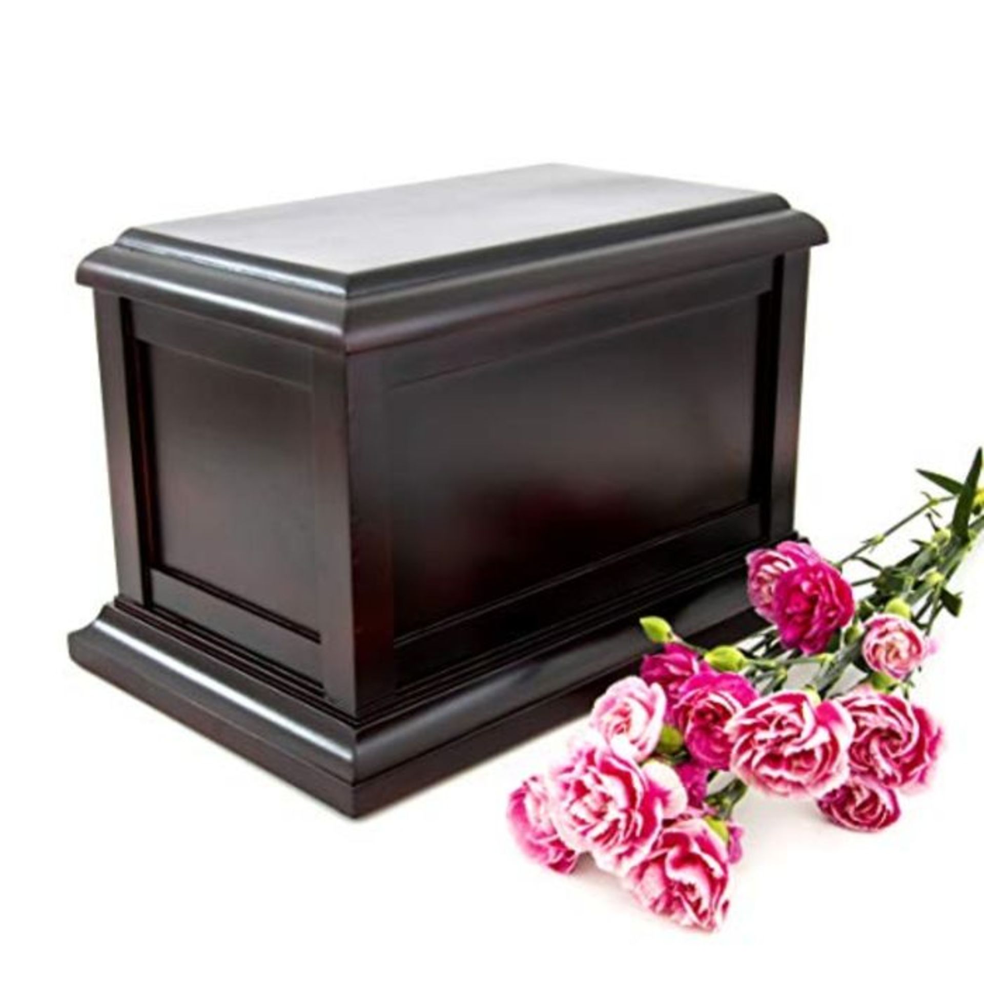 HC Memorials Hand-Carved Rosewood Crematory Urn For Adult Cremation Ashes