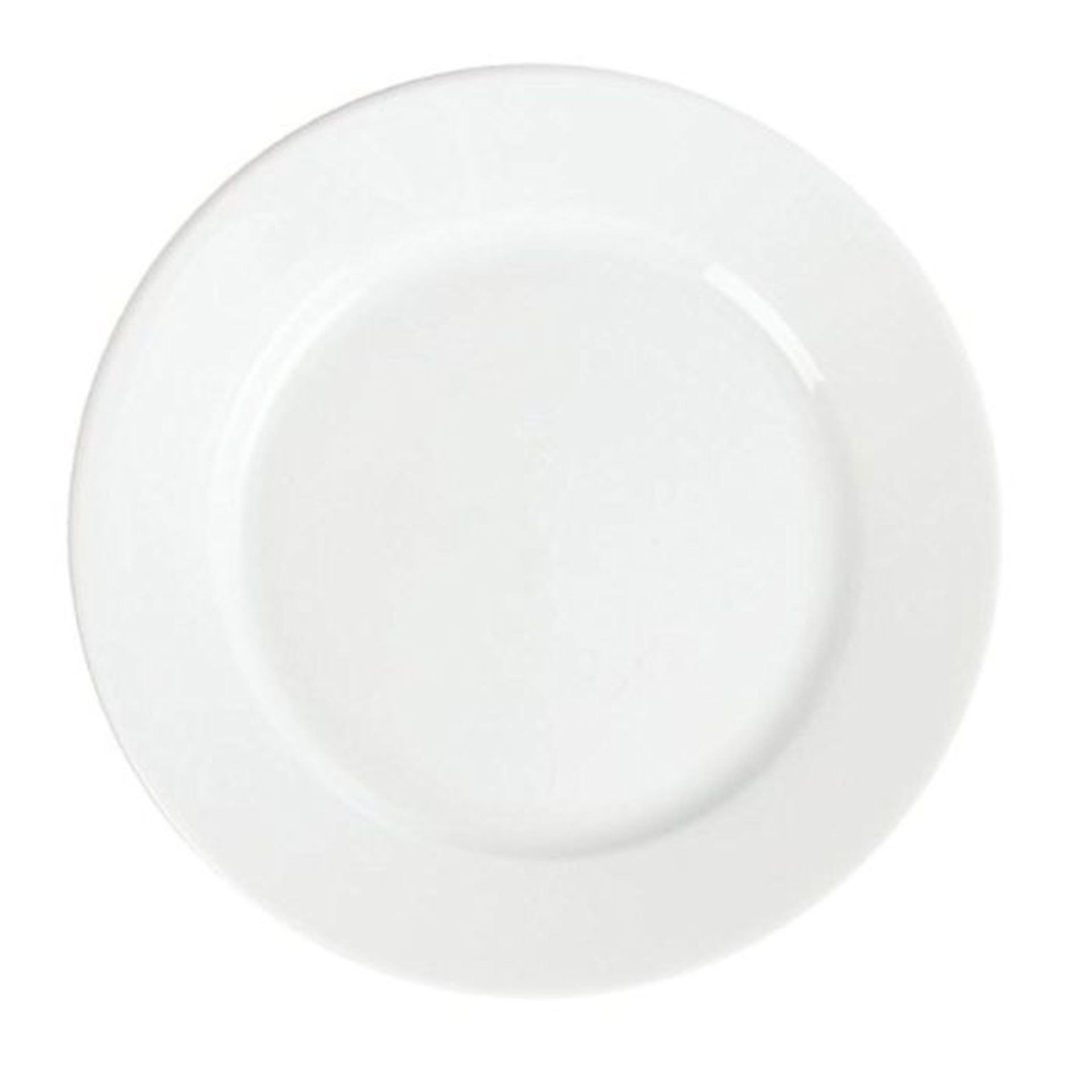 Olympia White Ware Wide Rimmed Service Plates 202mm Porcelain Restaurant 12pc