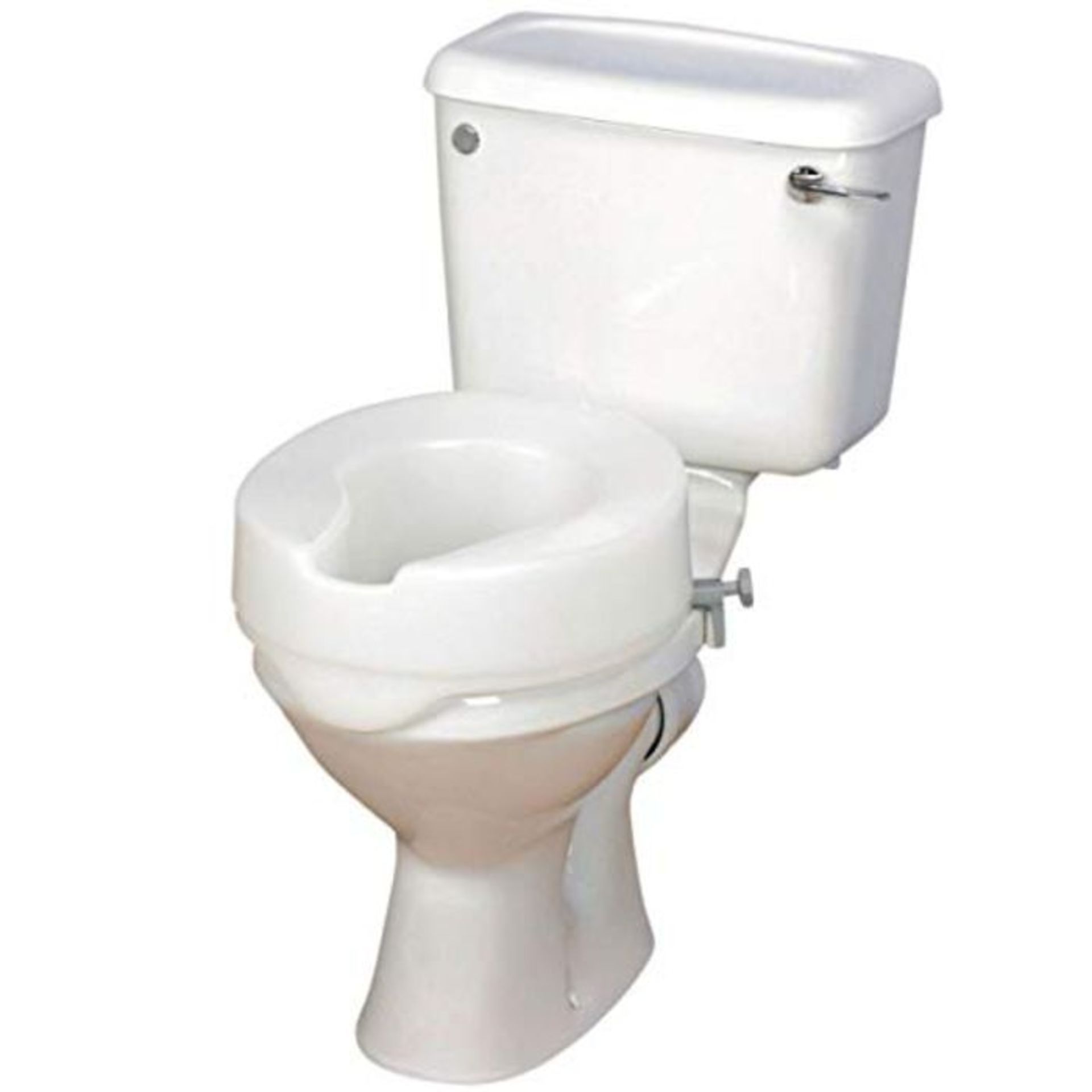 Homecraft Ashby Easy Fit Raised Toilet Seat, Elevated Toilet Seat For Round Toilets, P