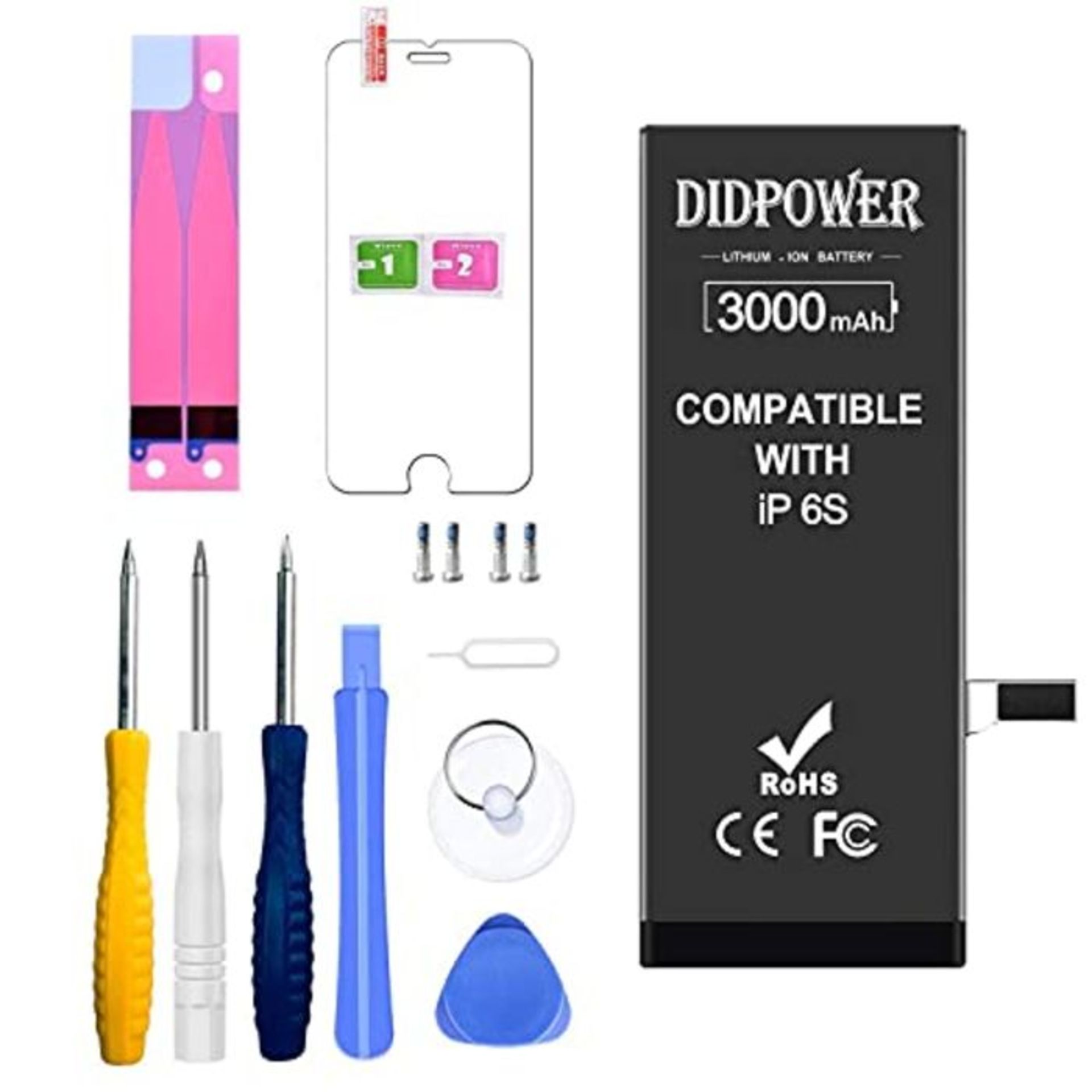 Didpower [Super Capacity] Battery Replacement Compatible With iPhone 6S 3000mAh With R