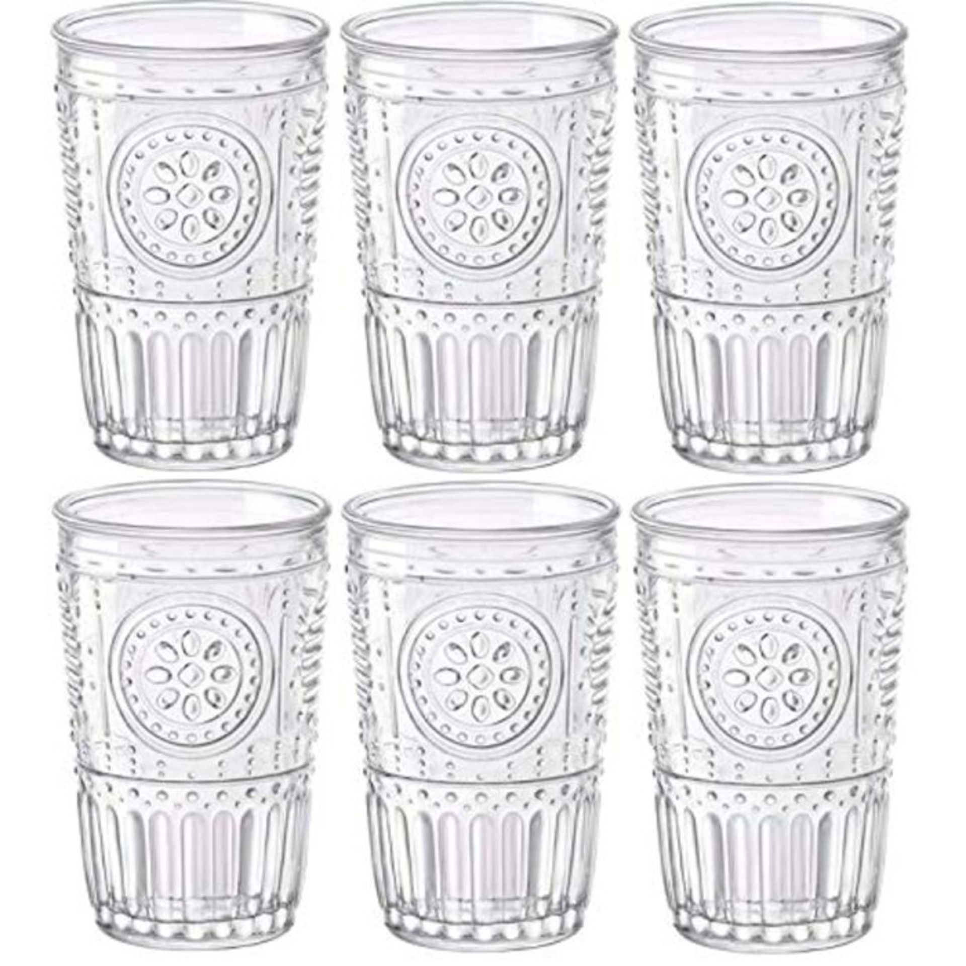 Bormioli Rocco - Romantic - Set of 6 Glasses - 30.5cl - Clear Glass - 8 x 8 x 12.5cm/3