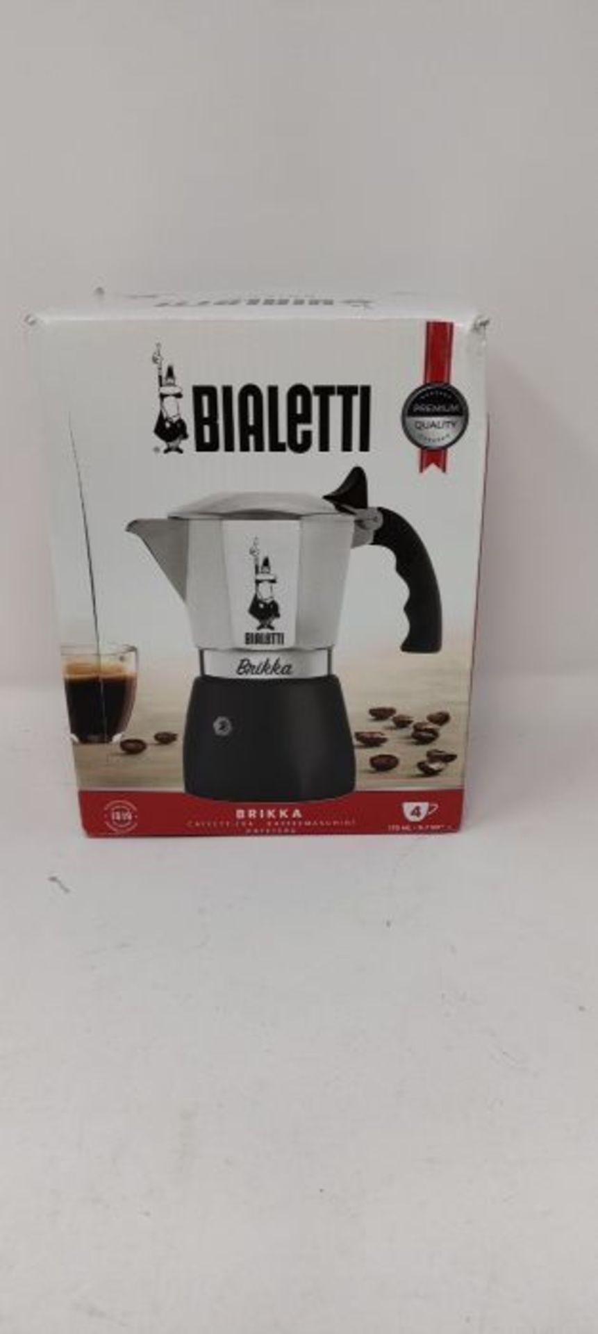 Bialetti New Brikka Aluminium Coffee Maker with Double Cream 4 Cups - Image 2 of 3