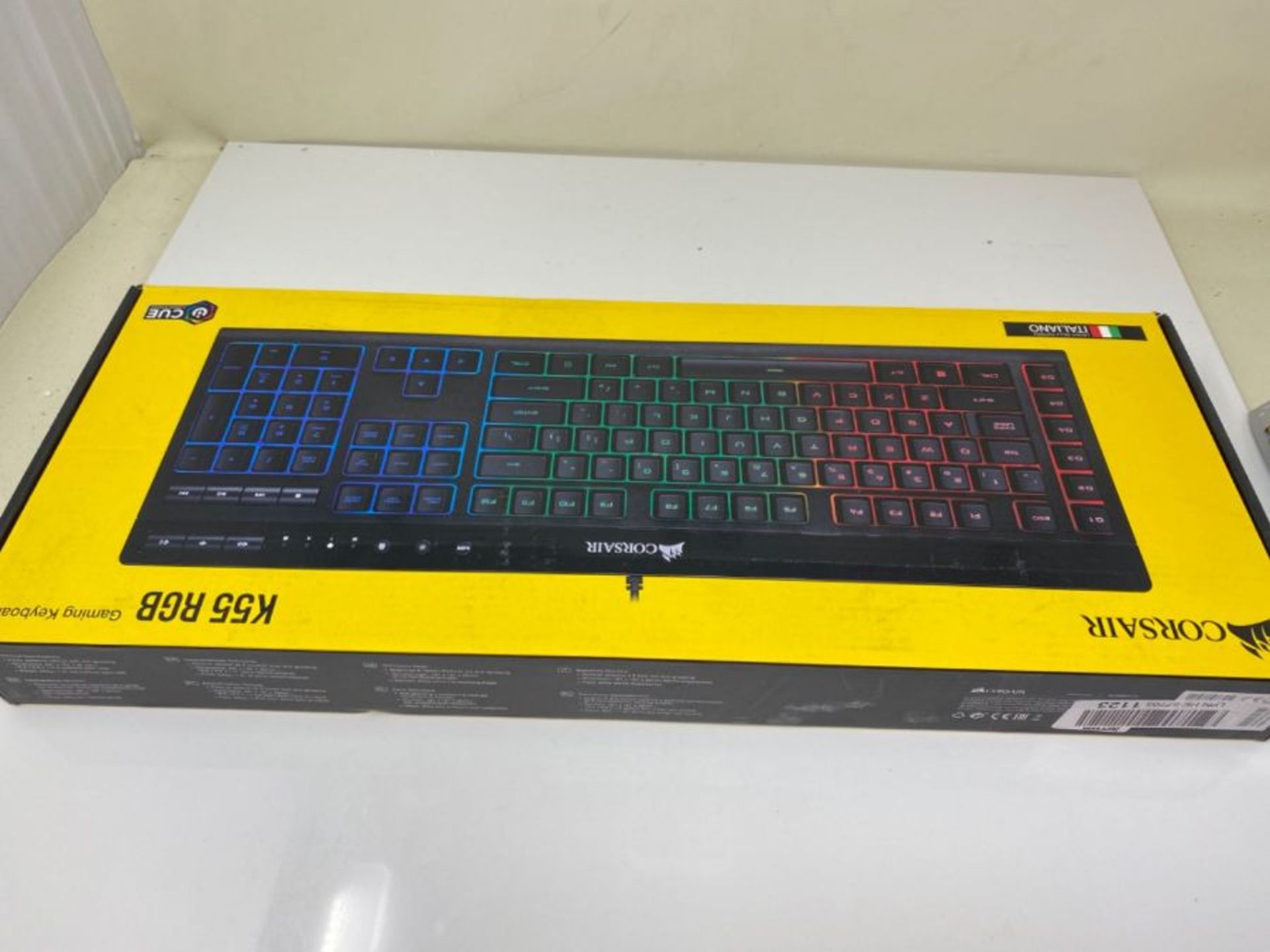 RRP £64.00 Corsair CH-9206015-IT Gaming K55 Membrane Gaming Keyboard with RGB Backlighting in sp - Image 2 of 3