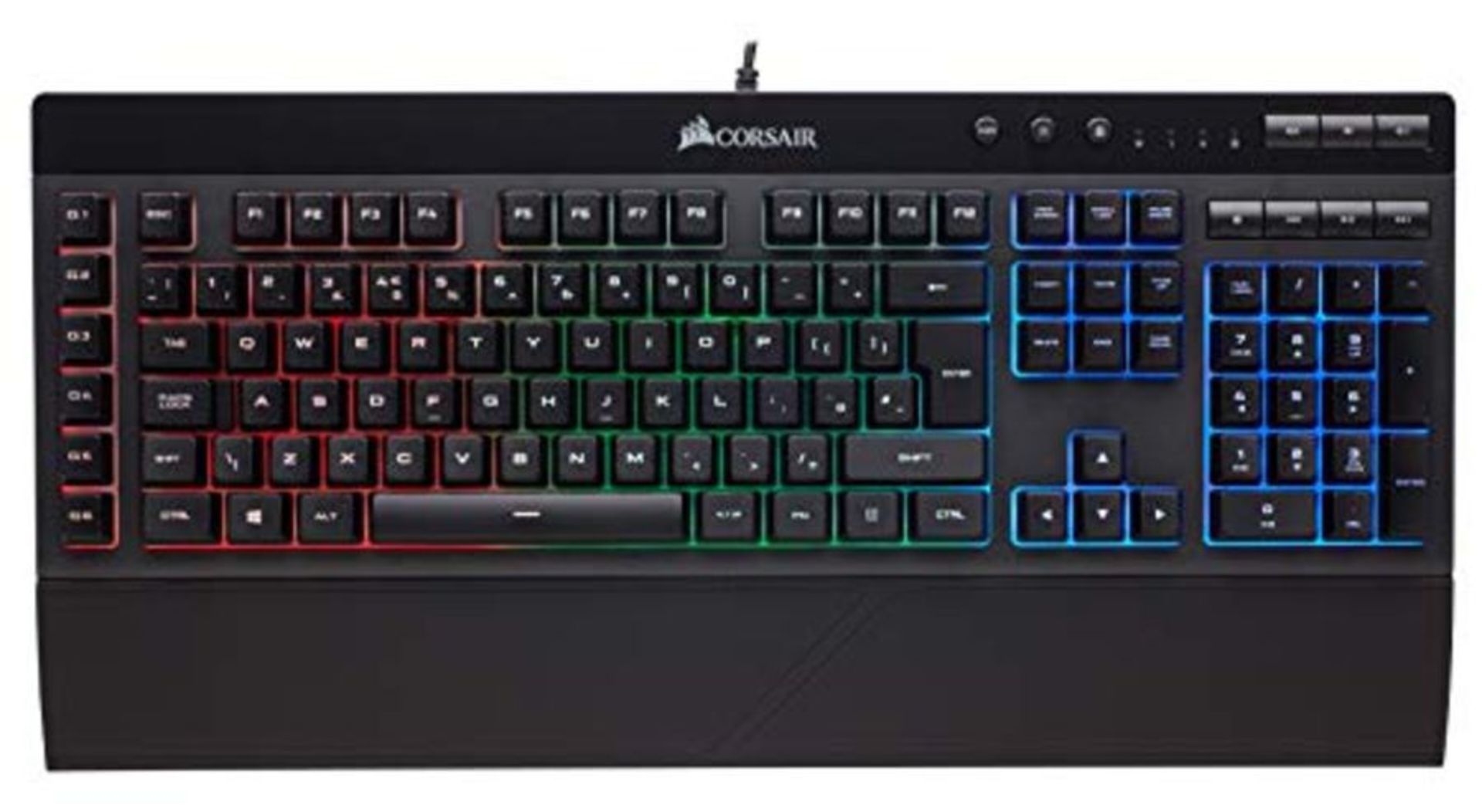 RRP £64.00 Corsair CH-9206015-IT Gaming K55 Membrane Gaming Keyboard with RGB Backlighting in sp