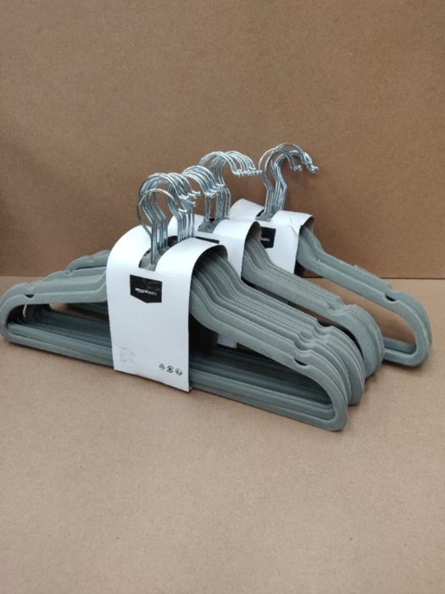 [INCOMPLETE] Amazon Basics Velvet Suit Hanger Pack of 50, Gray - Image 2 of 2