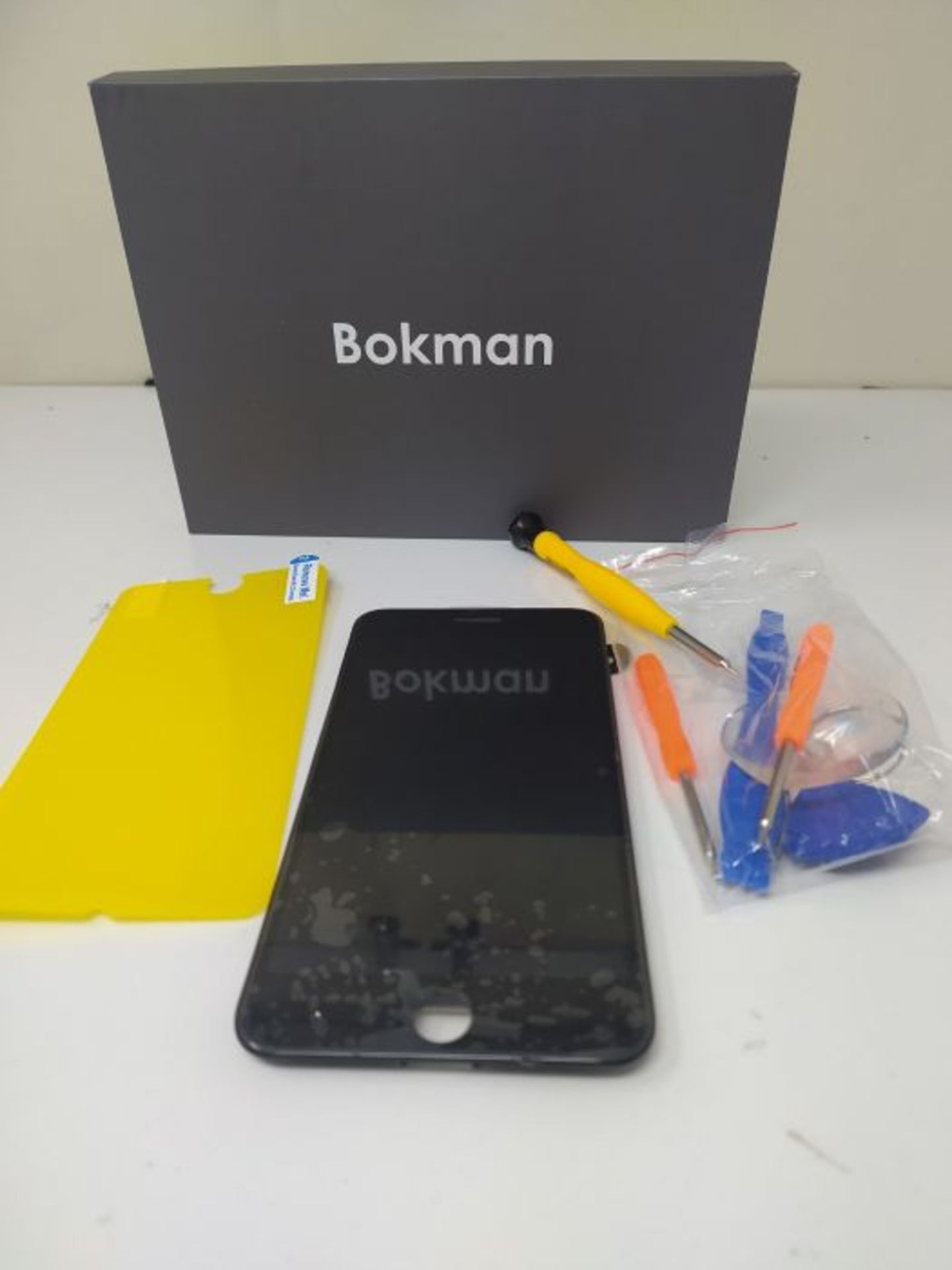 bokman for iPhone 8 Plus Black Screen Replacement Parts Full Display Assembly with Ear - Image 2 of 2