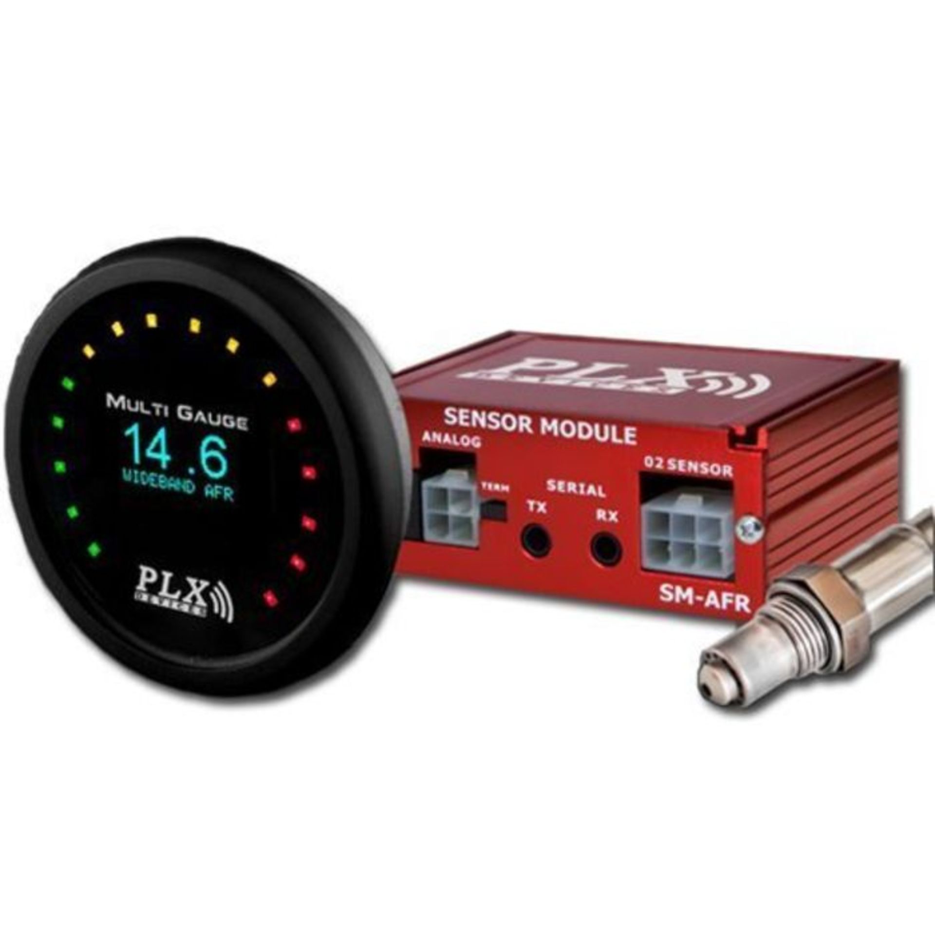 RRP £155.00 PLX C6AFRG4 Wideband AFR and DM6 Gauge Combinational Kit, Black