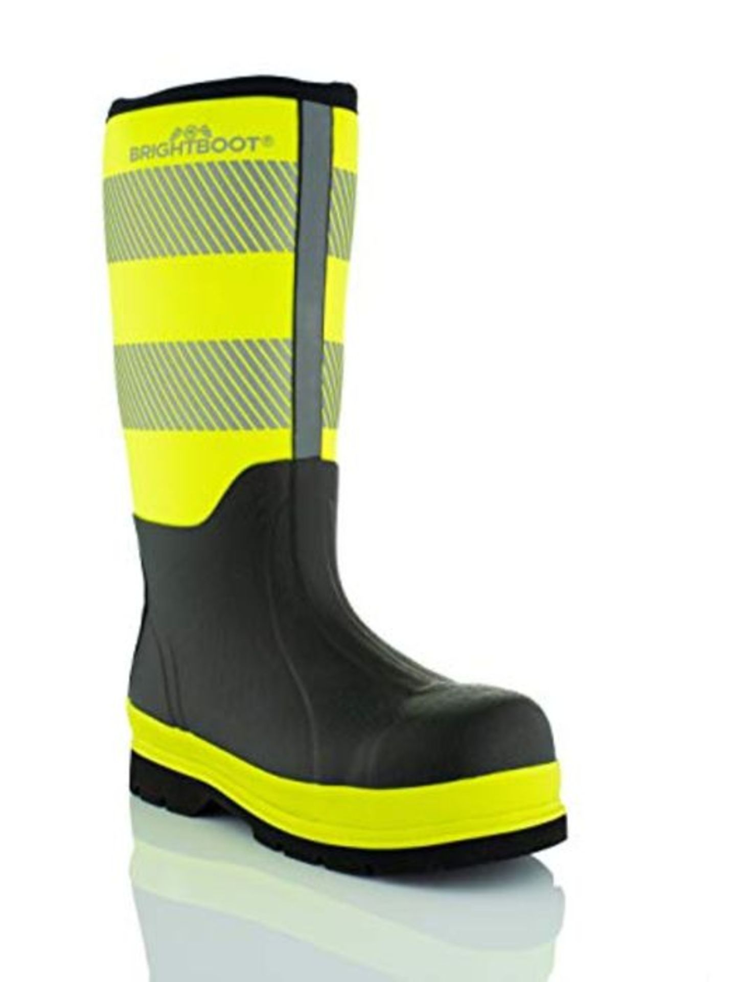 RRP £96.00 Brightboot Hi Vis Waterproof Safety Boots (9 UK, Yellow)