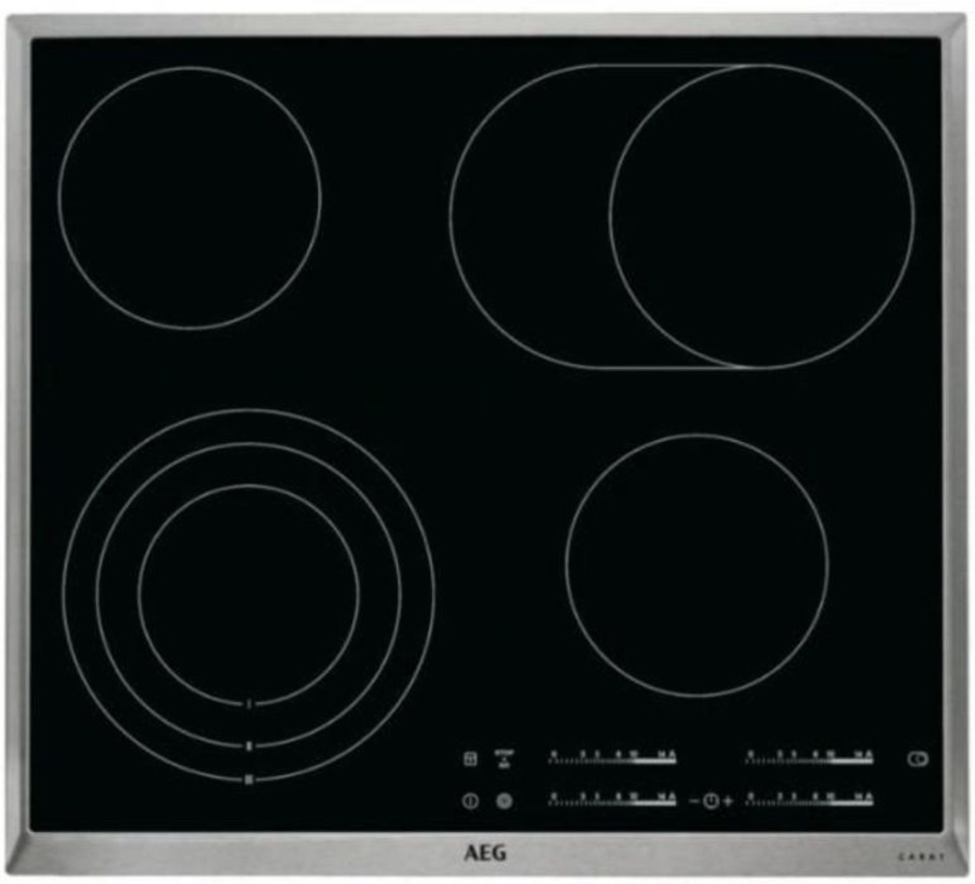 RRP £469.00 AEG IKB6430AMB Self-sufficient hob / induction / 60 cm / stainless steel frame / overl