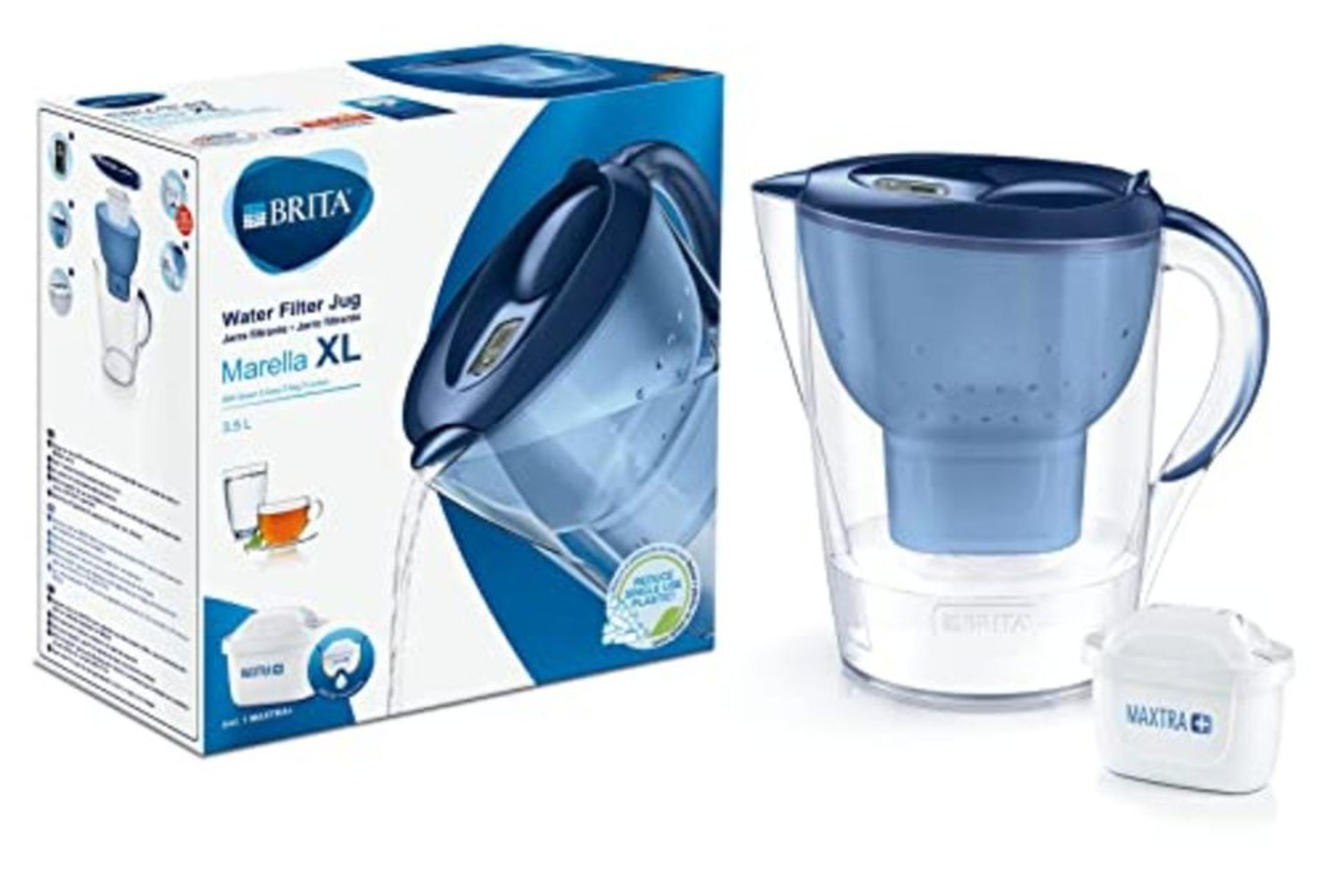 [INCOMPLETE] BRITA Marella XL water filter jug for reduction of chlorine, limescale an