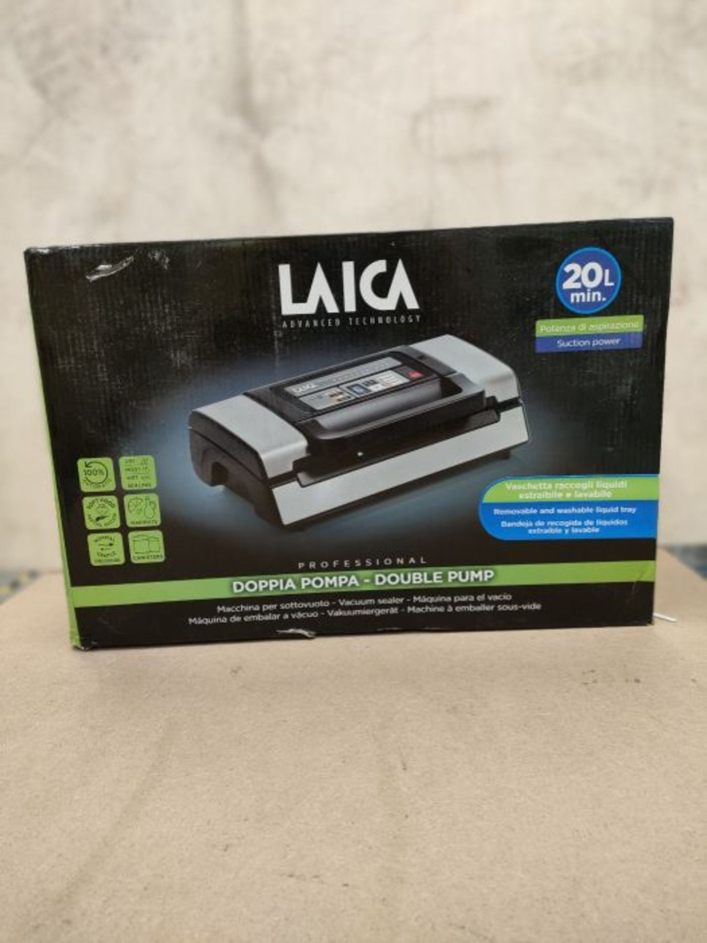 RRP £139.00 LAICA vt3120 -0.9 mbar Black, White Vacuum Sealer - Vacuum envasadora (Black, Whit - Image 2 of 3