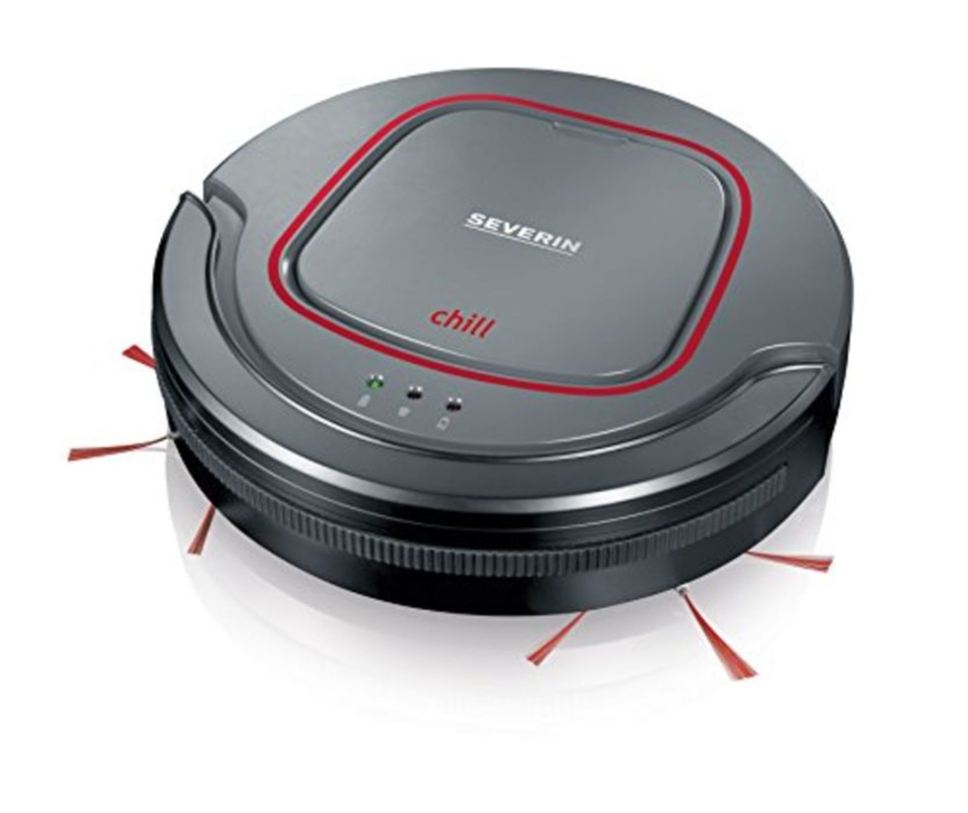 RRP £132.00 Severin RB7025 Suction Robot Vacuum Cleaner - Grey, Red & Black