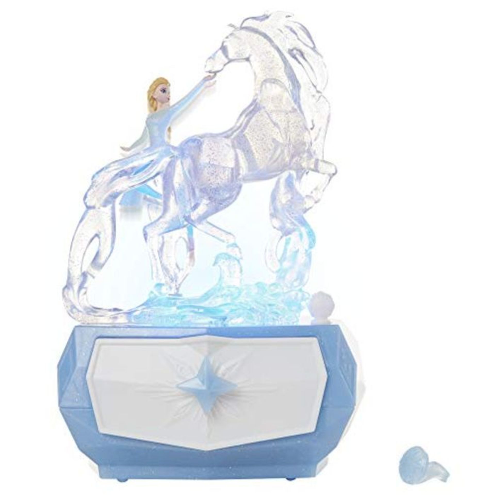 Disney Frozen 2 Elsa & Water Nokk Jewelry Box with Snowflake Ring, Color Changing Ligh