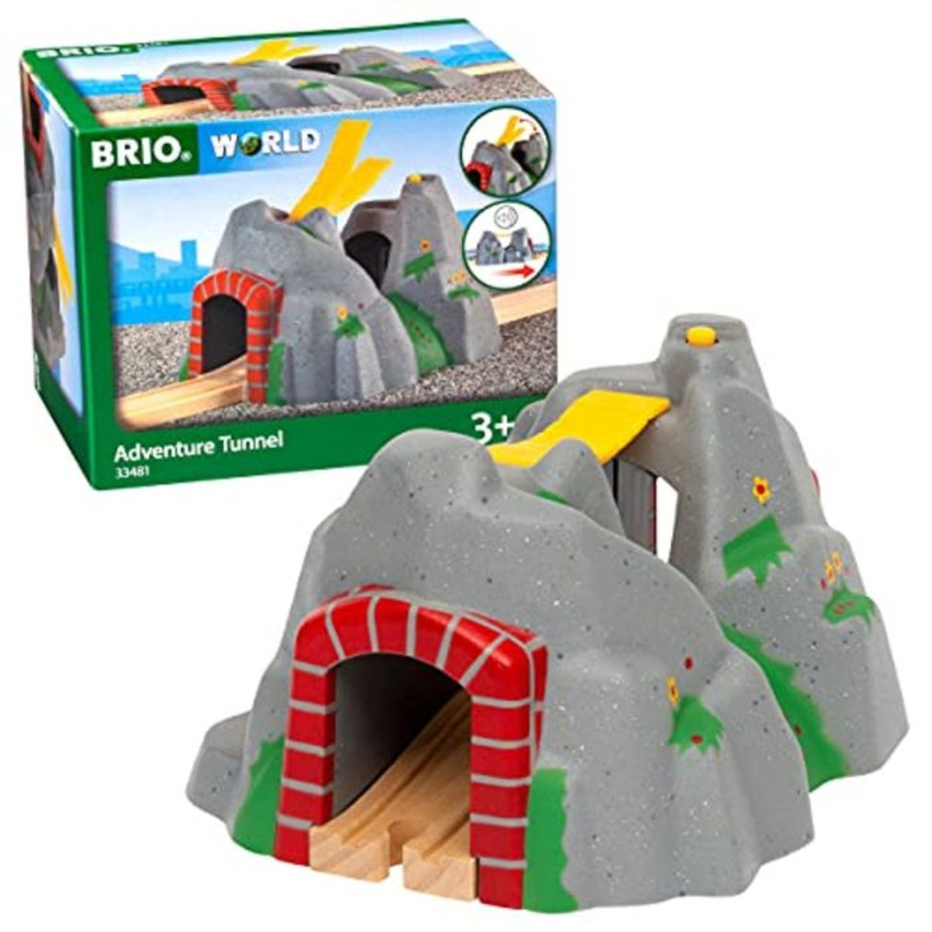 BRIO World - Adventure Tunnel Train Set Accessories for Kids Age 3 Years and Up, Compa