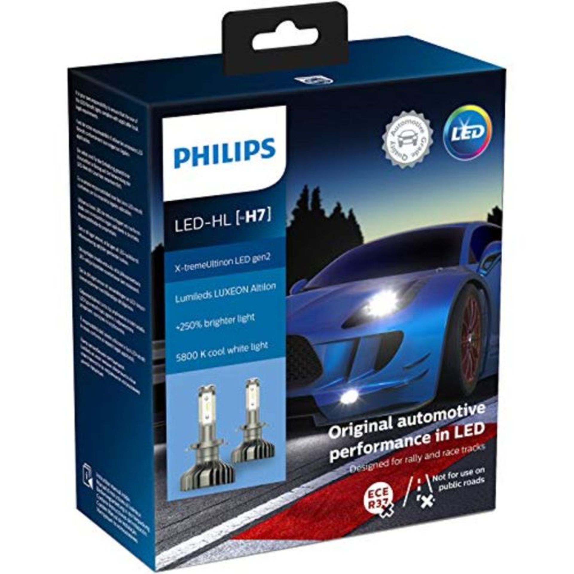 RRP £82.00 Philips automotive lighting 11972XUWX2 X-tremeUltinon gen2 LED car Headlight Bulb (H7)