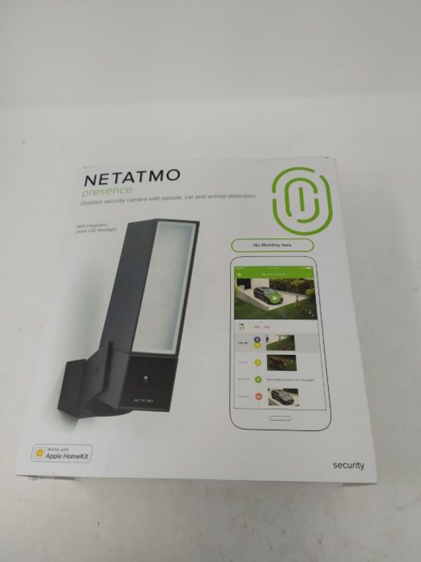 RRP £189.00 Netatmo Smart Outdoor Security Camera, Wi-Fi, Integrated Floodlight, Movement Detectio - Image 2 of 3