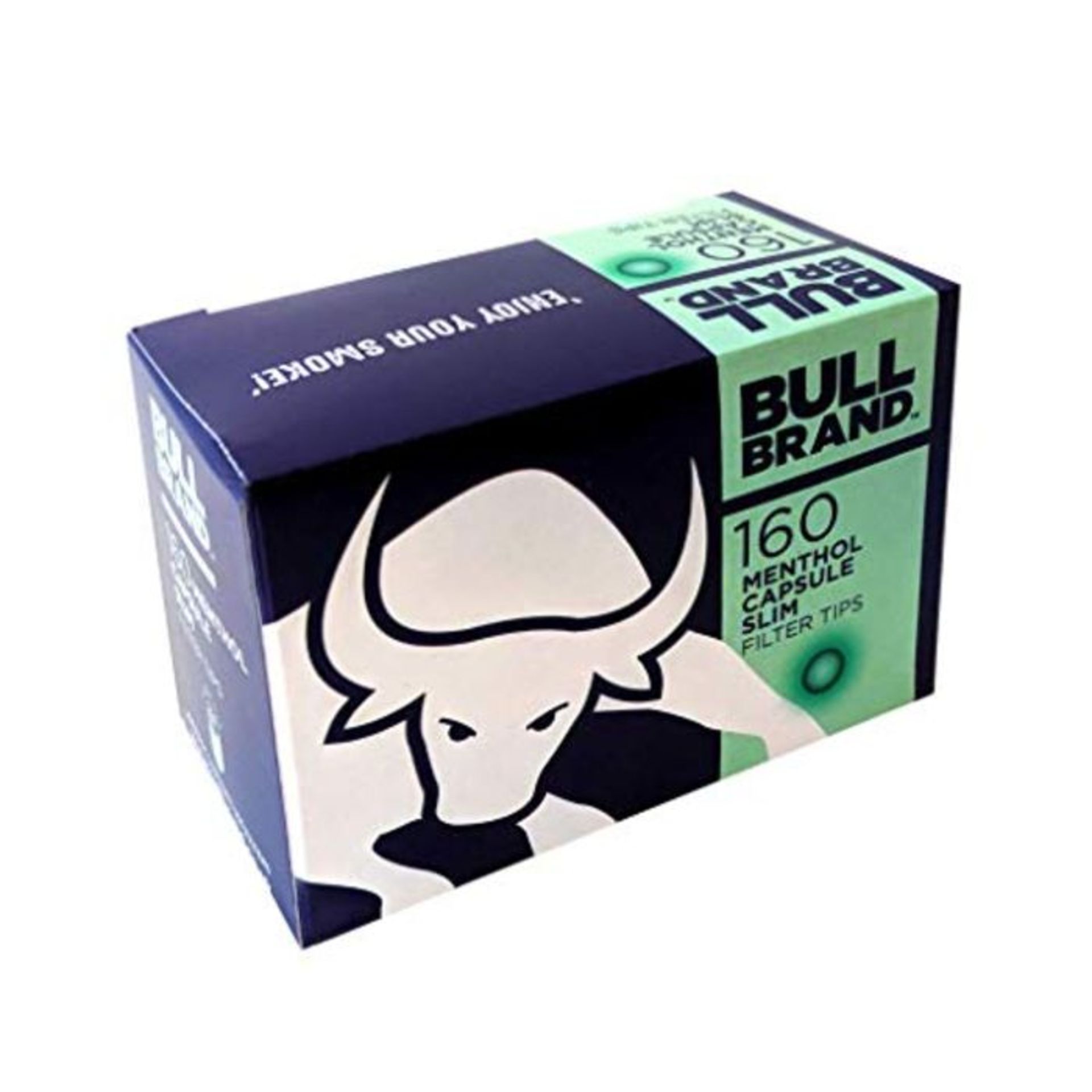 BULL BRAND Menthol Crush Ball Capsules Slim Filter 160-Piece Tips