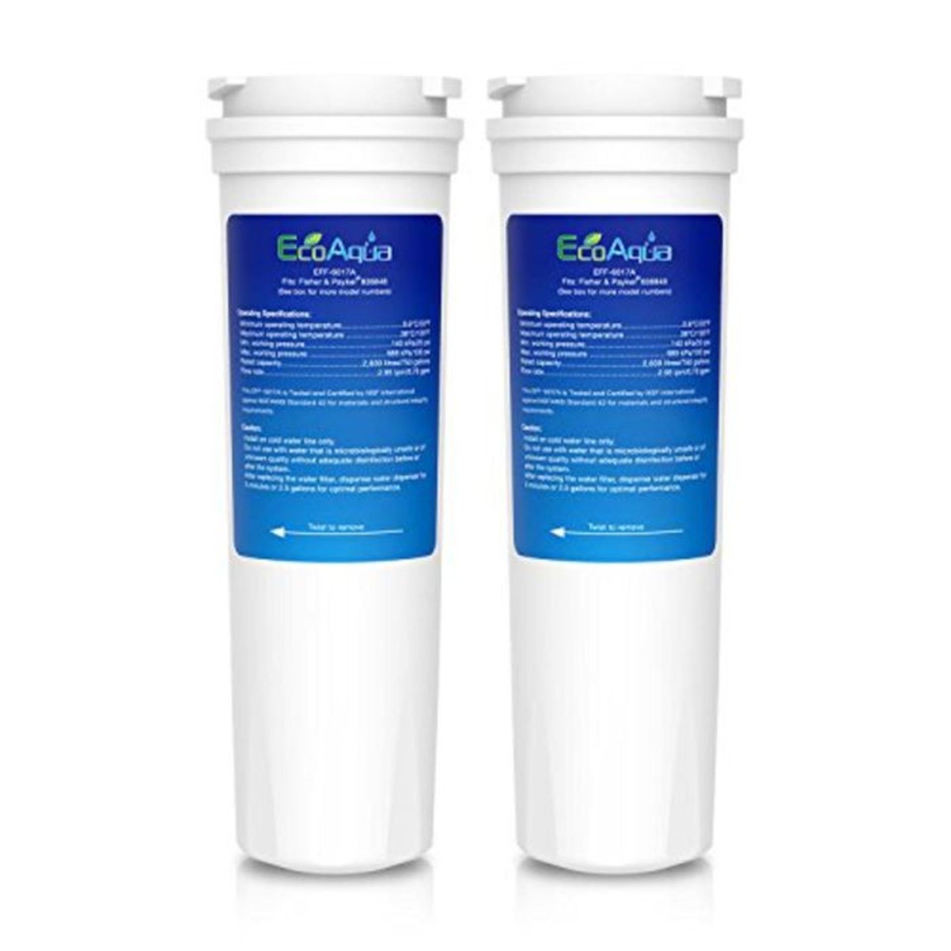 EcoAqua EFF-6017A Fridge Water Filter Compatible with Fisher & Paykel 836848, 836860,
