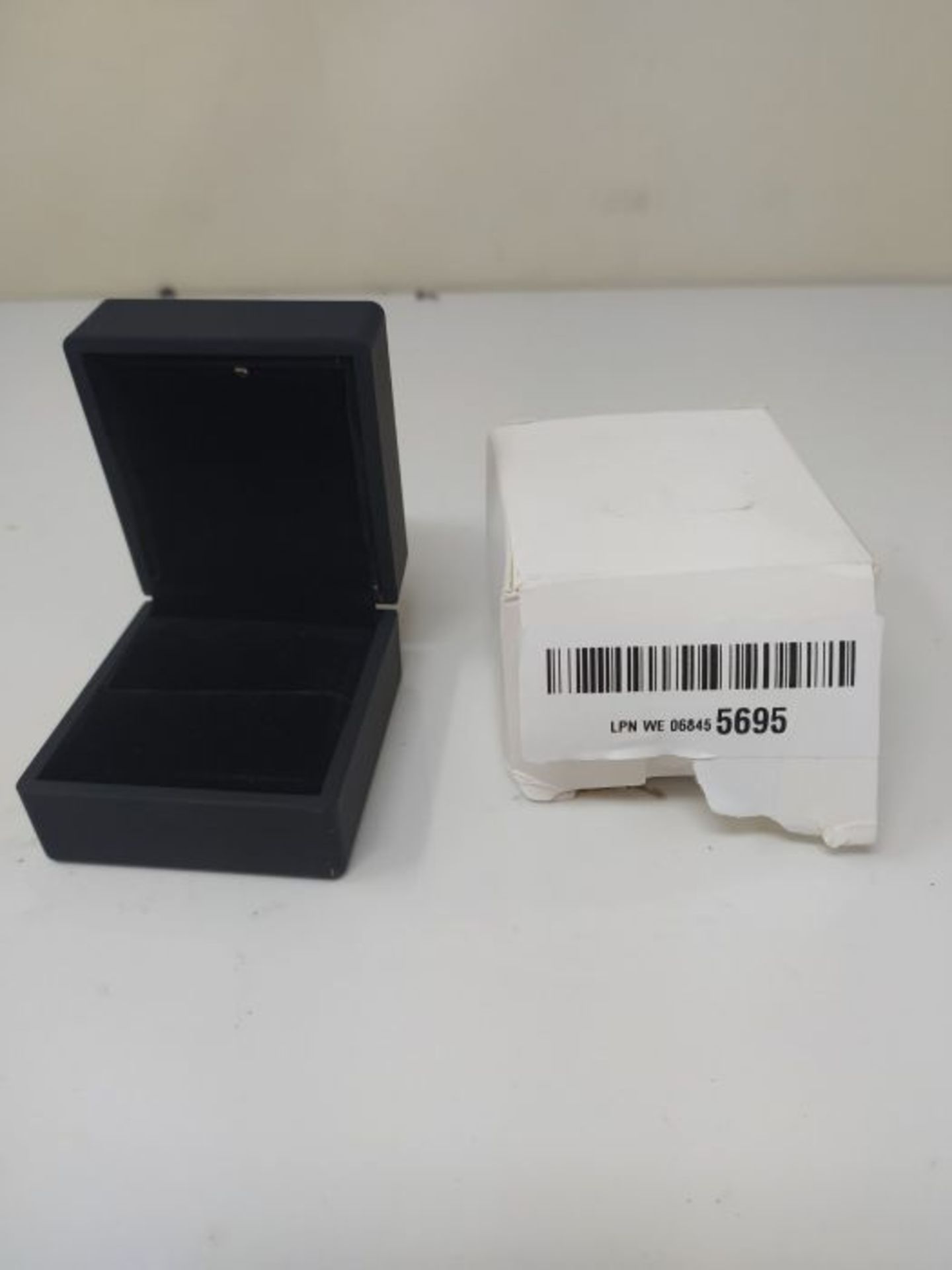 Jewellbox Luxury Black Ring Box, with LED light Velvet Earrings Display Case, Gift Box - Image 2 of 2