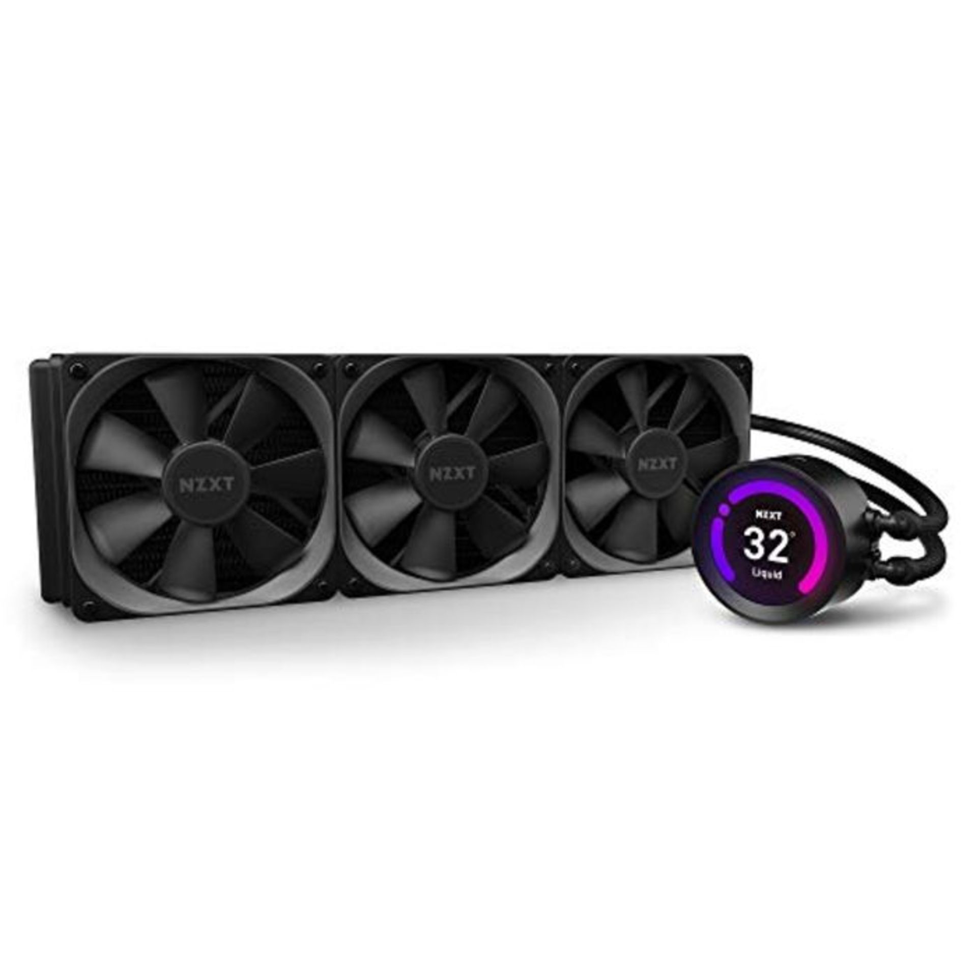 RRP £257.00 NZXT Kraken Z53 240 mm - RL-KRZ53-01 - AIO RGB CPU Liquid Cooler - Customizable LCD Di