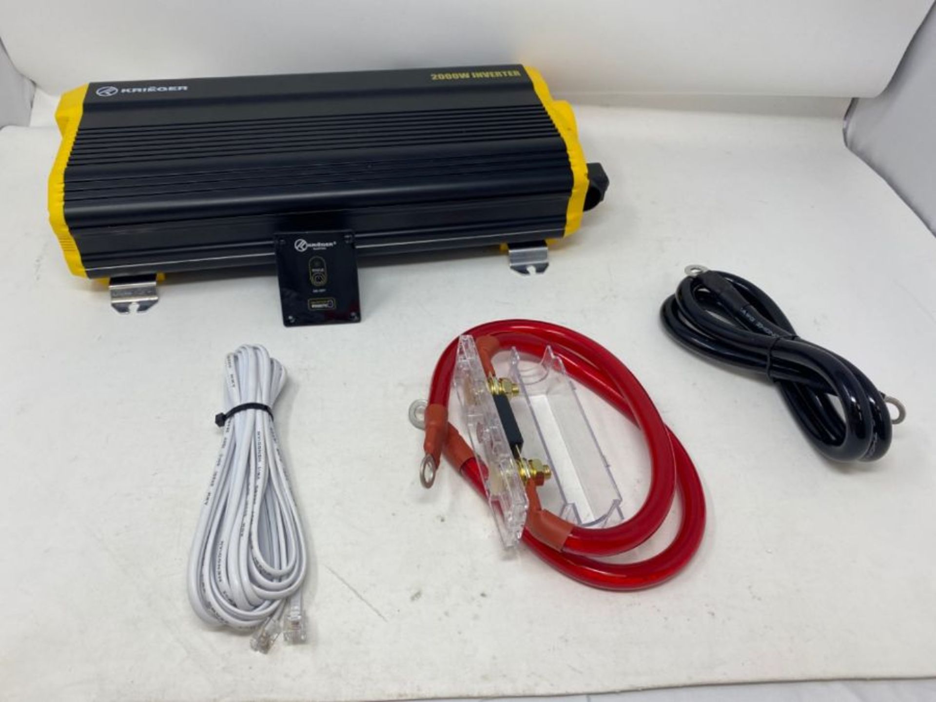 RRP £122.00 K KRIËGER 2000 Watts Power Inverter 12V to 230V, Modified Sine Wave Car Inverter, Dua - Image 3 of 3