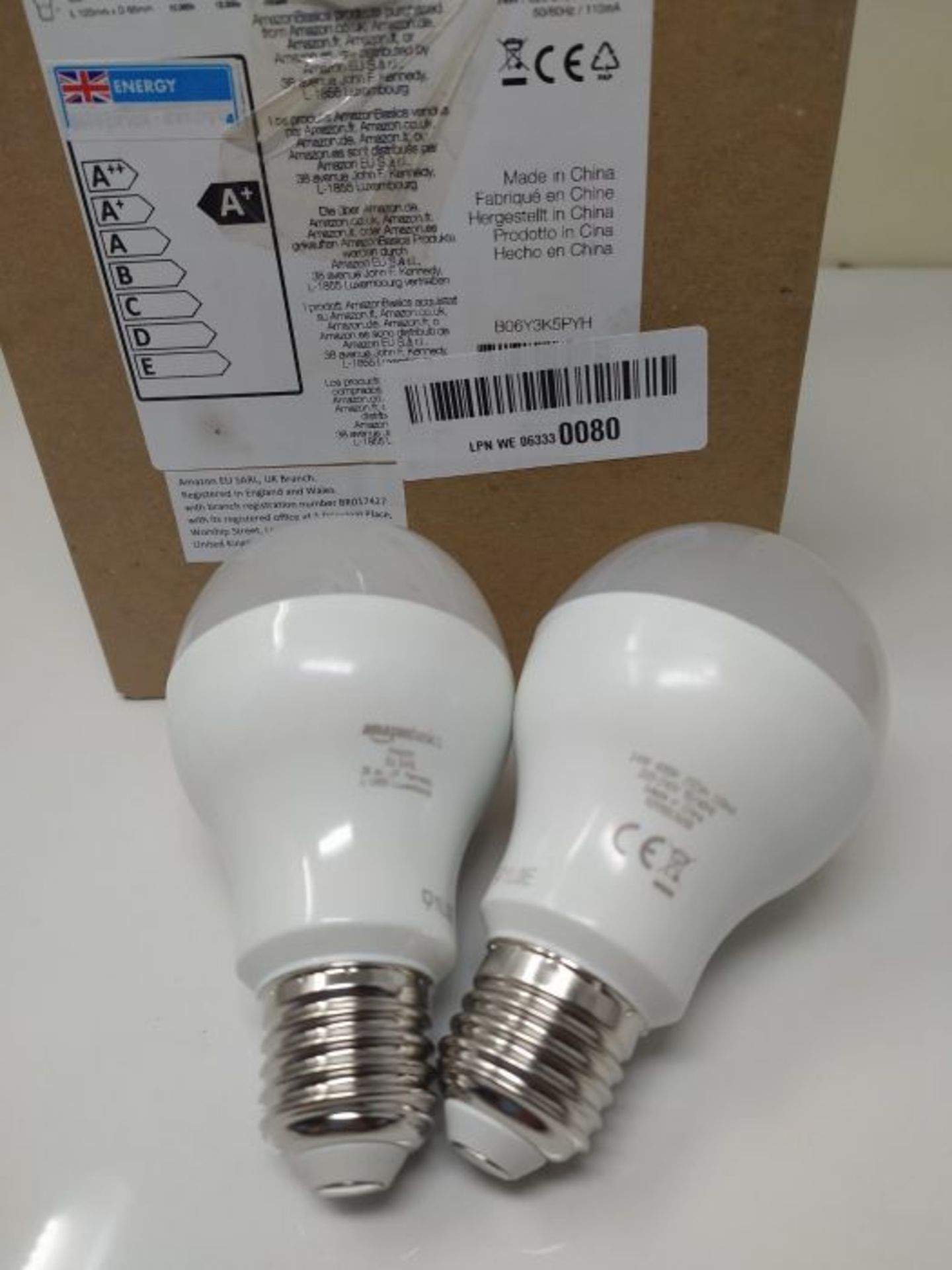 Amazon Basics LED E27 Edison Screw Bulb, 14W (equivalent to 100W), Cool White - Pack o - Image 2 of 2