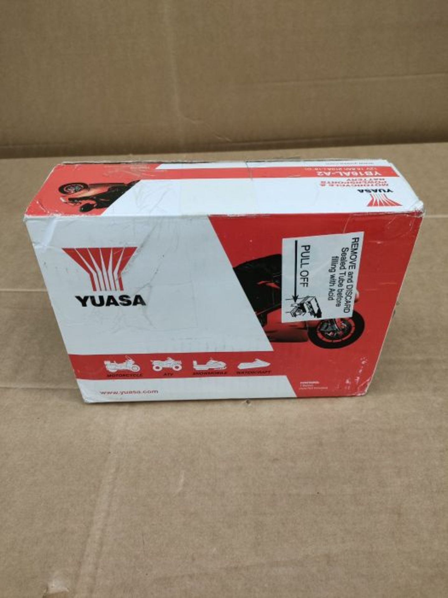 Yuasa YB4L-B Batteria per Motocicletta, 120x70x92 mm, 12V- 4Ah, 1.3 kg- acido non incl - Image 2 of 3