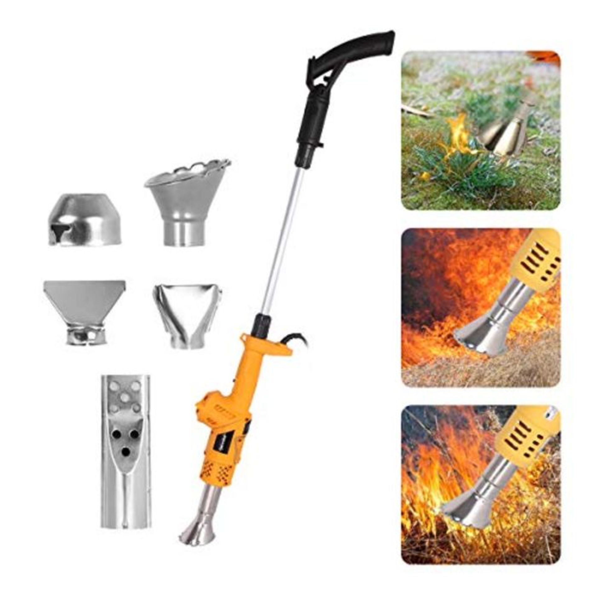 Electric Weed Burner 2M Cable 2000W Garden Gear Weed Burner Hot Air Weed Killer 5-in-1