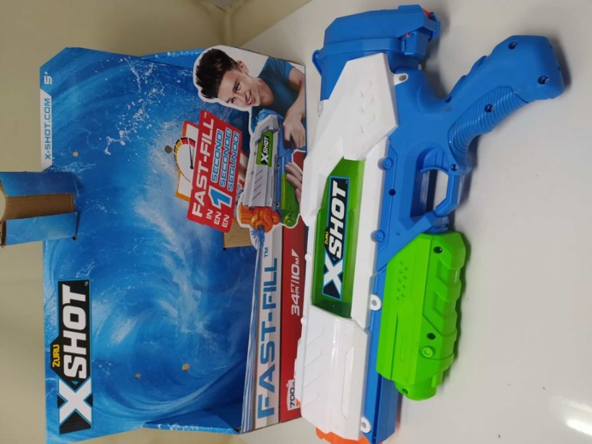 ZURU X-SHOT Warfare Fast-Fill Water Blaster, Blue