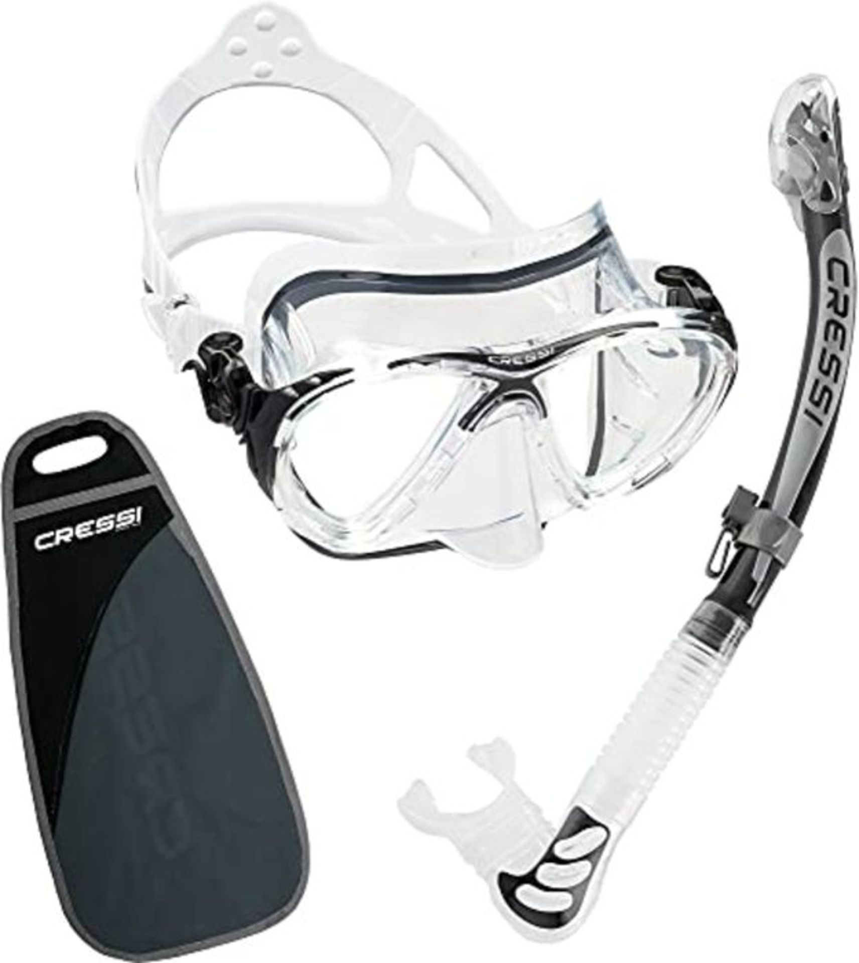 Cressi Big Eyes Evolution Plus Kappa Ultra Dry Combo Diving Set (Made in Italy), Clear