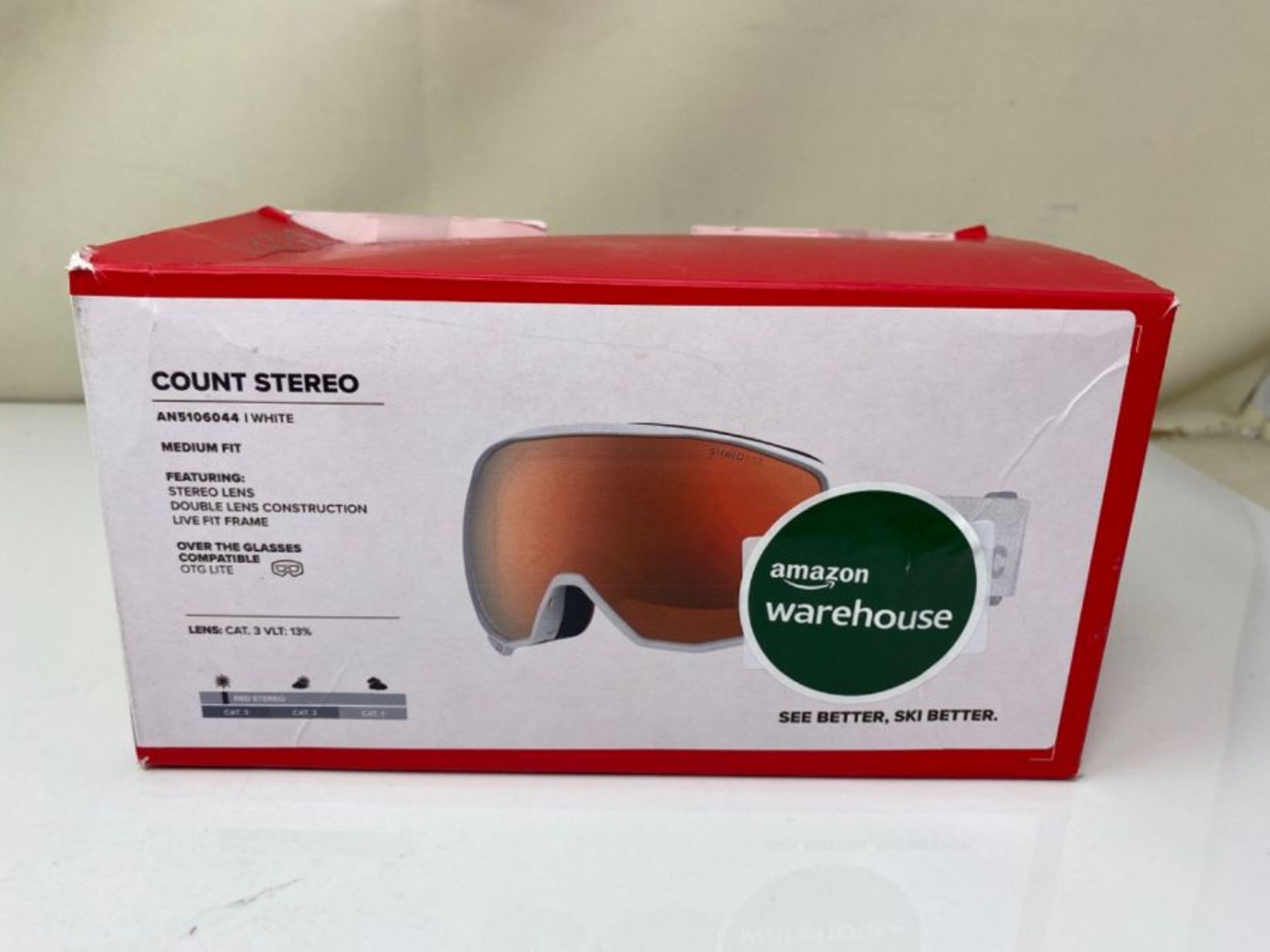 RRP £76.00 ATOMIC Unisex Adult Count Stereo Skibrillen, Weiß, NS EU - Image 2 of 3