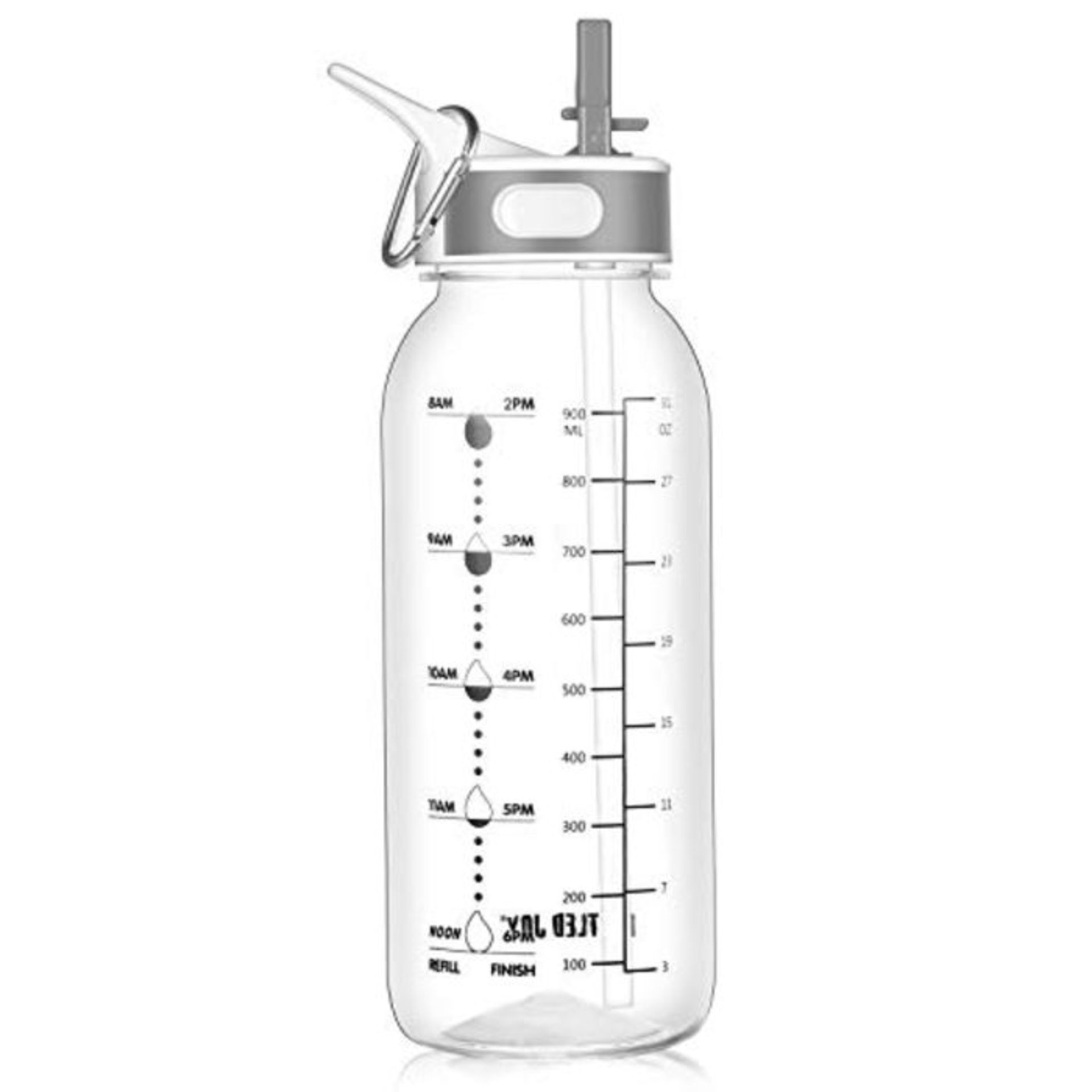 GHONLZIN Bouteille d'eau, 1L Water Bottle Gourde Sport Gourde Reutilisable sans BPA An