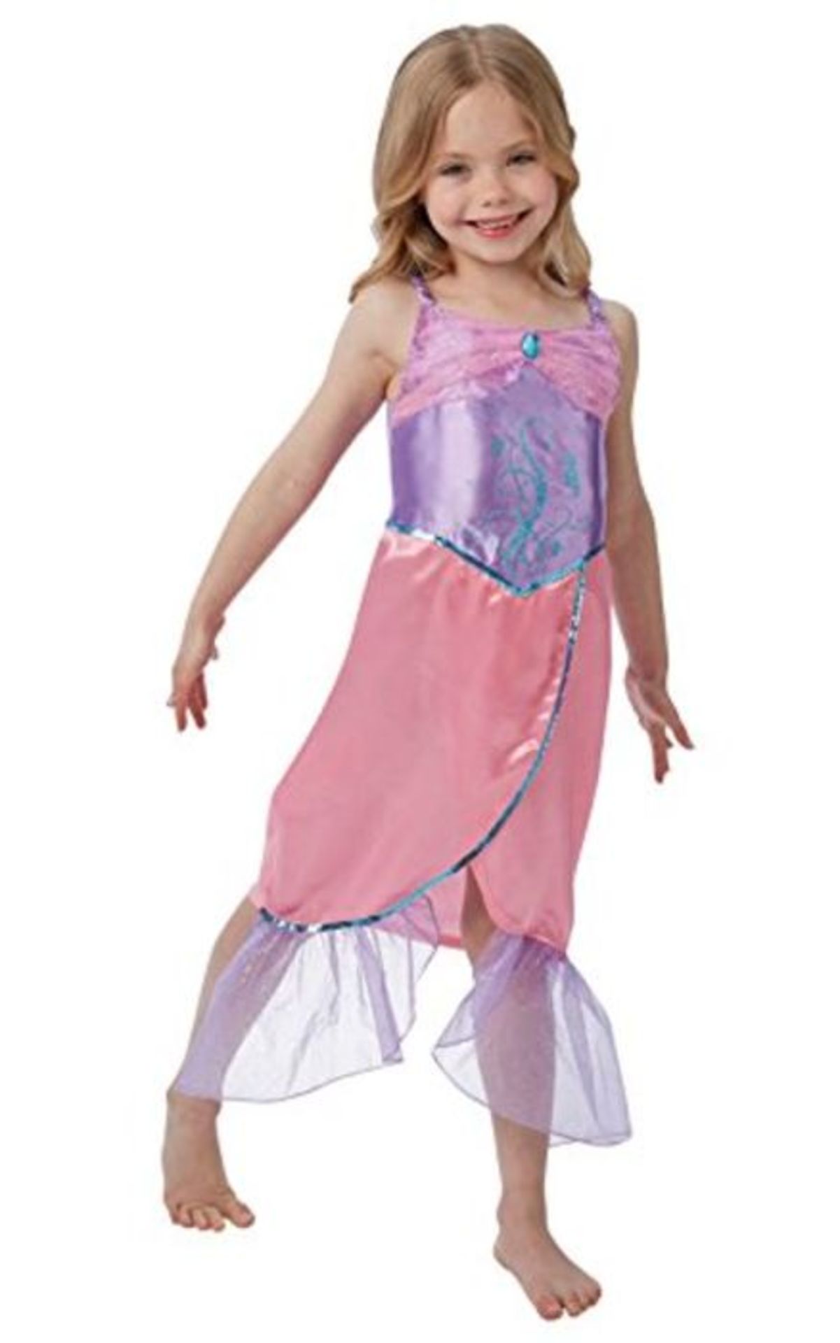 Rubie's 620502S Official Mermaid Costume, Girls', Blue, Small (Age 3-4 Years)