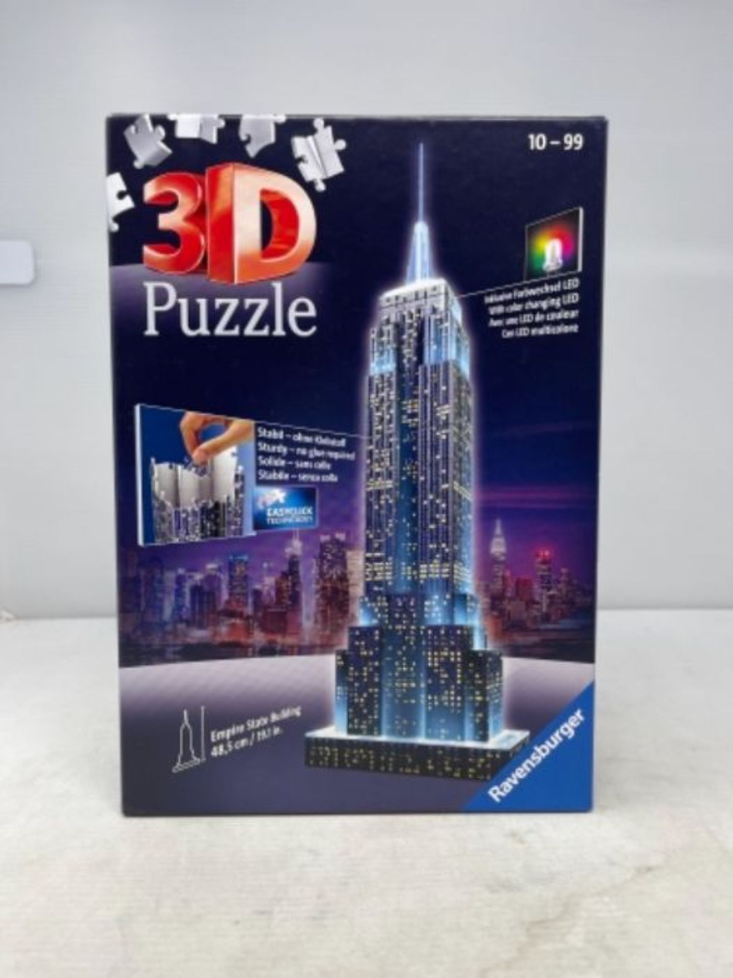 Ravensburger Empire State Building Night Edition 216 piece 3D Jigsaw Puzzle with LED l - Image 2 of 3