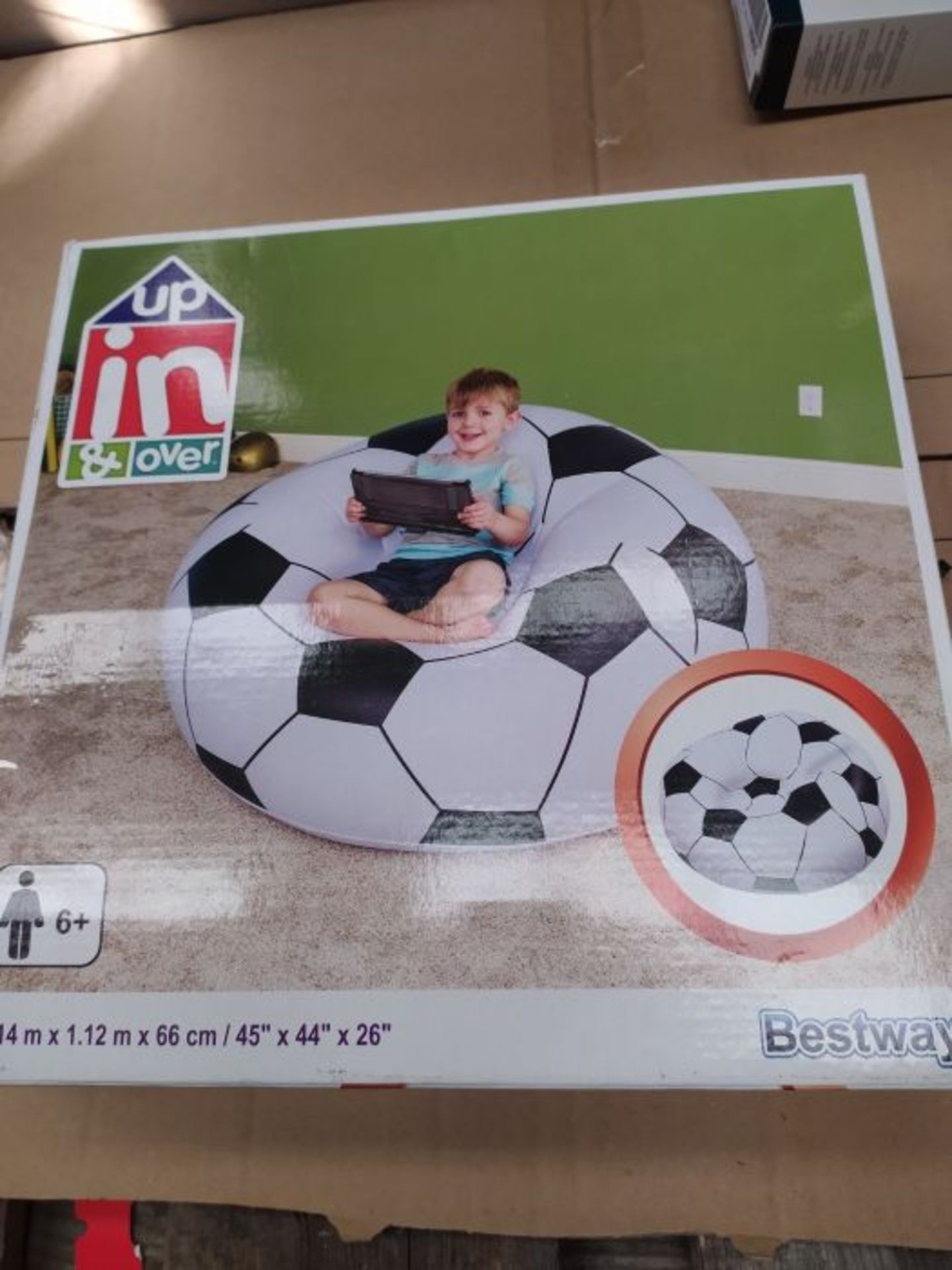 Bestway 45 x 44 x 28-inch Beanless Soccer Ball Chair - Image 2 of 3