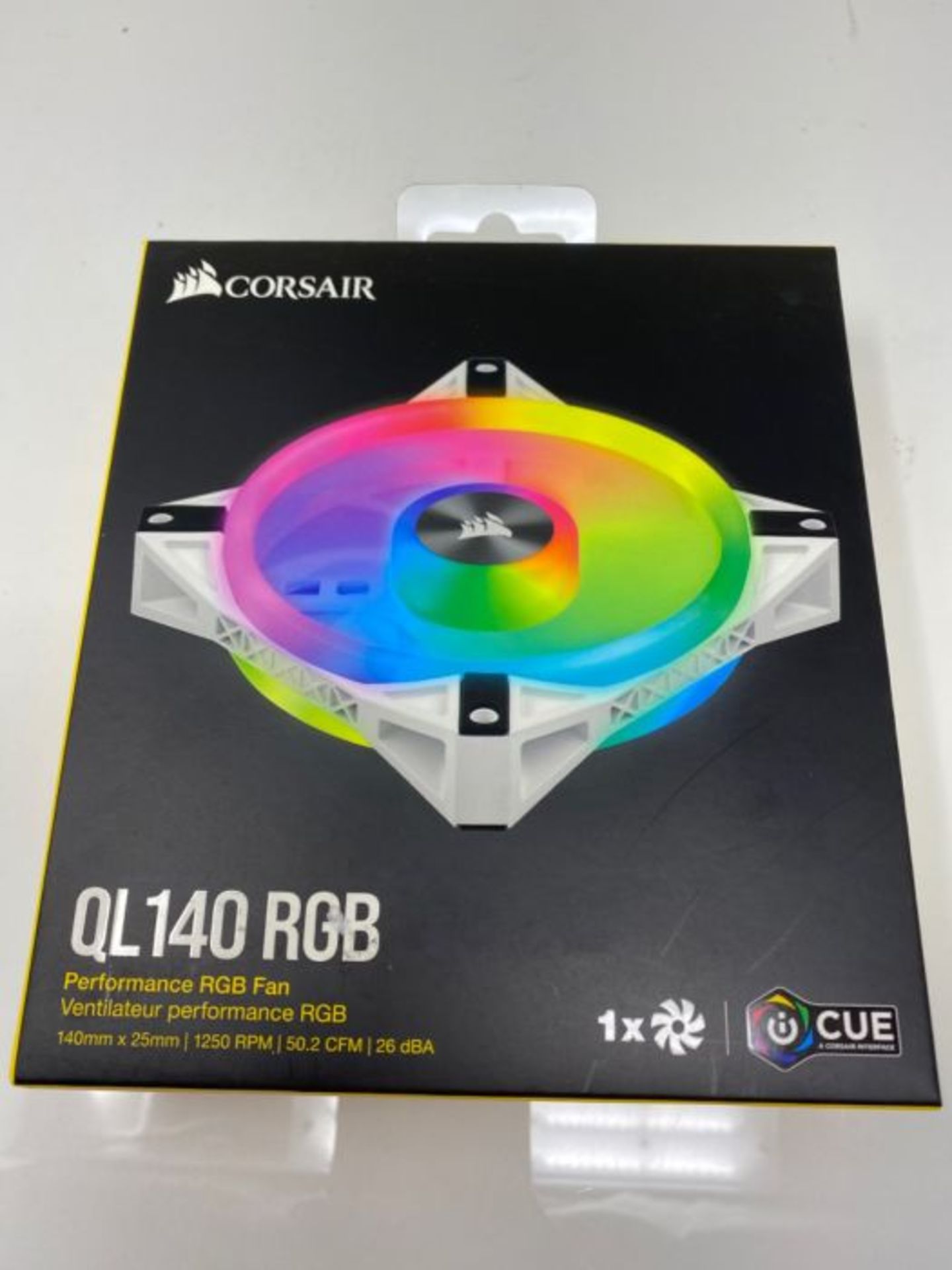 Corsair iCUE QL140 RGB, 140-mm-RGB-LED-PWM-Lüfter (34 Einzeln Ansteuerbare RGB-LEDs, - Image 2 of 3
