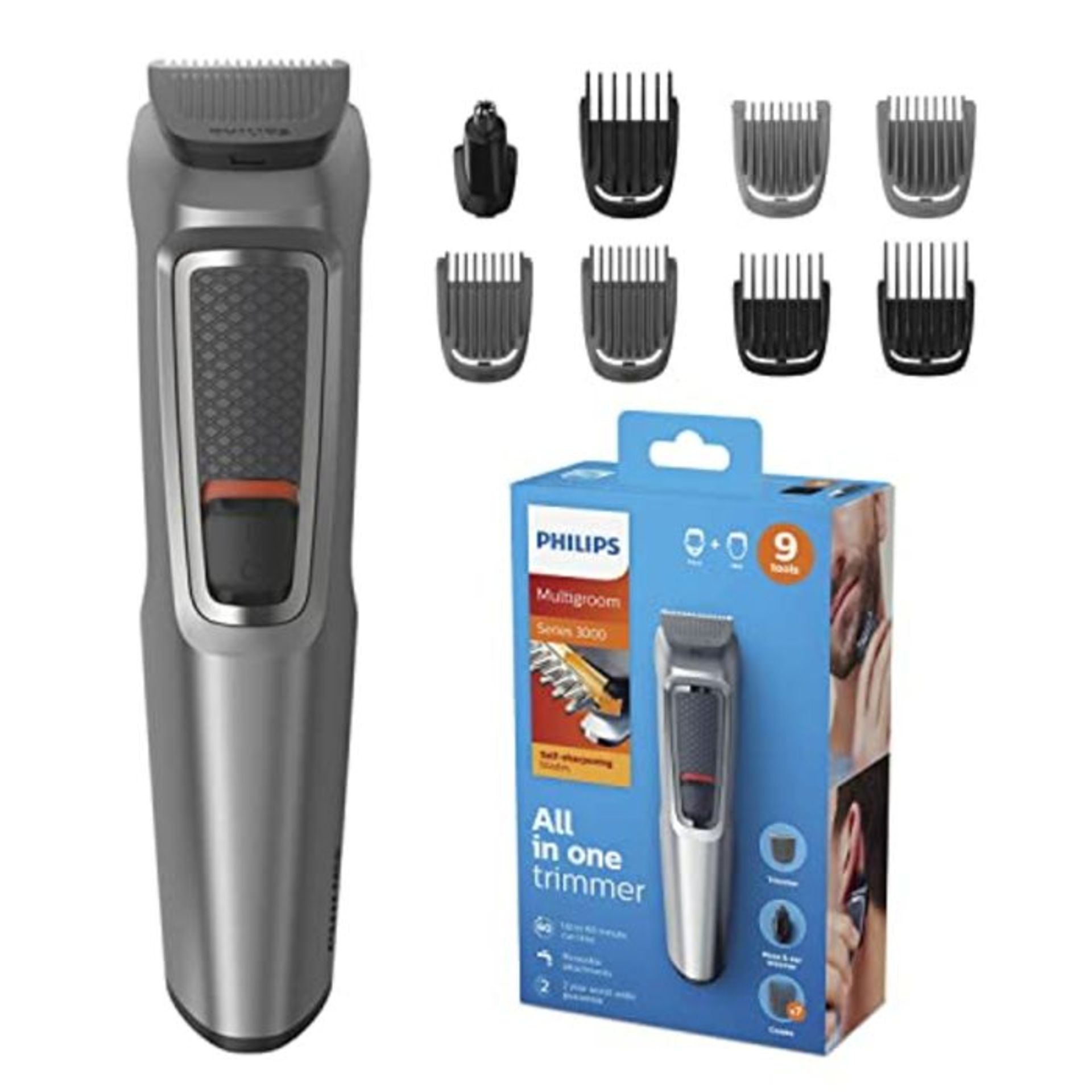 Philips 9-in-1 All-In-One Trimmer, Series 3000 Grooming Kit, Beard Trimmer and Hair Cl