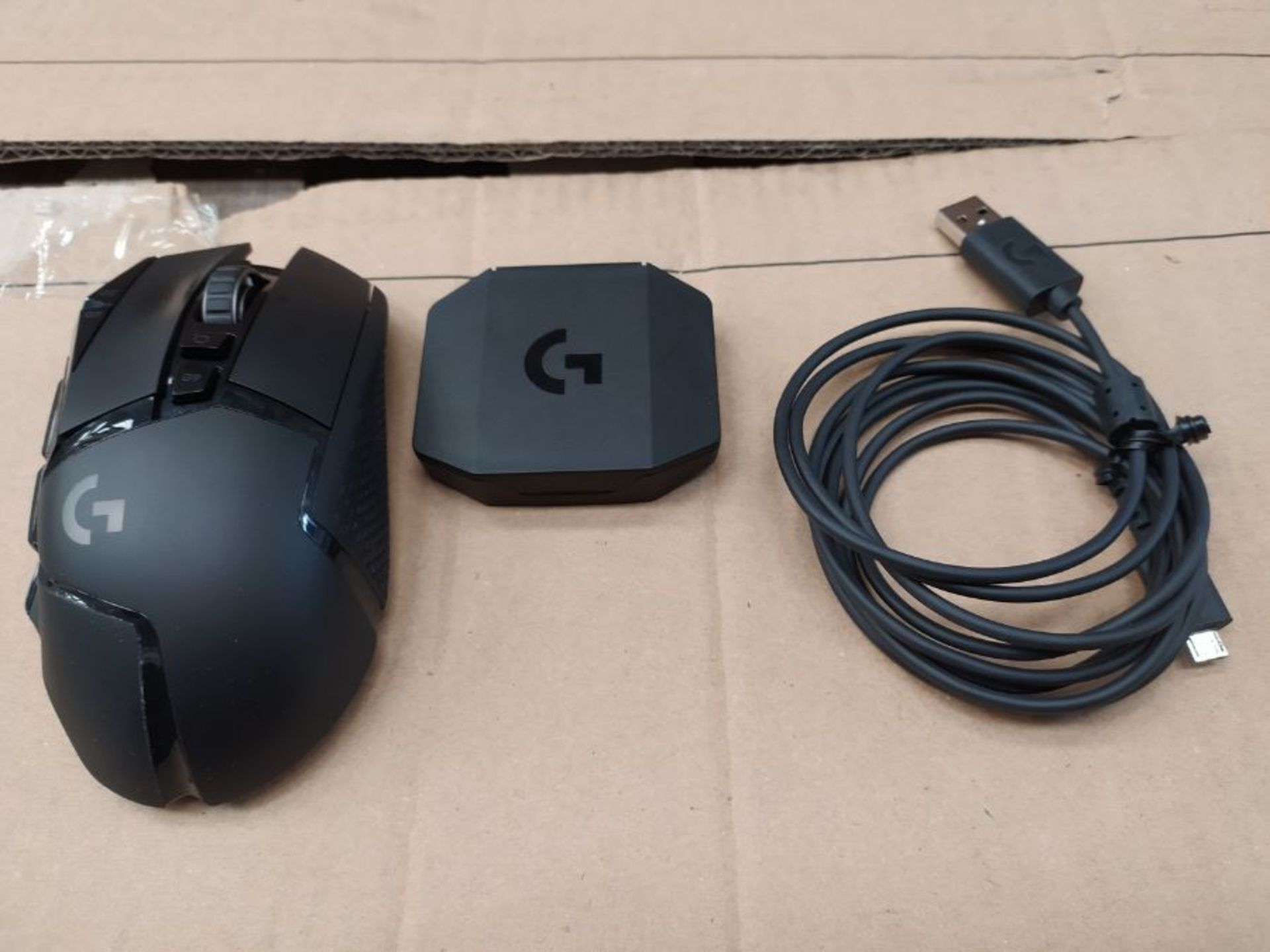 RRP £105.00 Logitech G502 LIGHTSPEED Wireless Gaming Mouse, HERO 25K Sensor, 25,600 DPI, RGB, Adju - Image 3 of 3